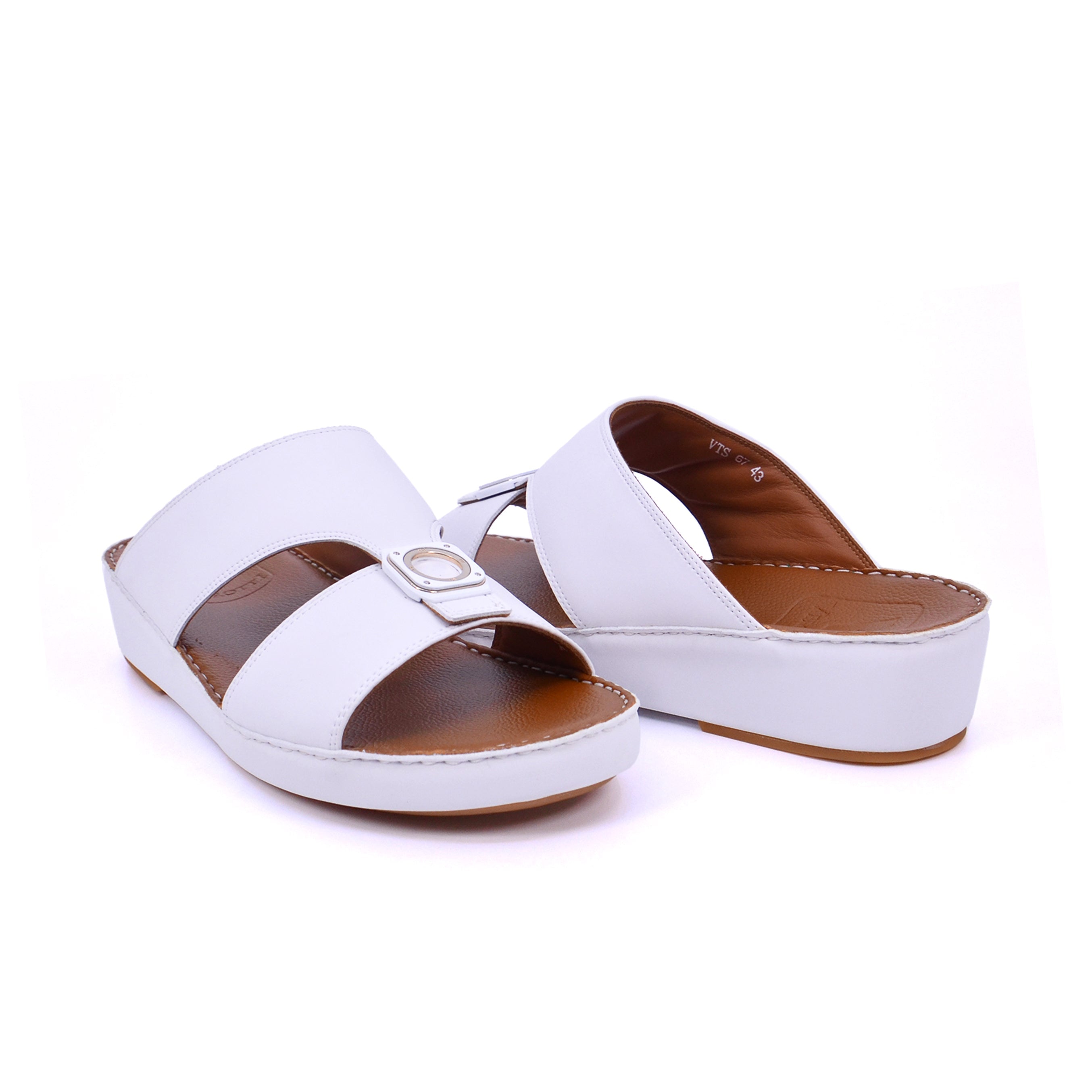 Verotti VTS-67 Men's Arabic Sandals #color_White
