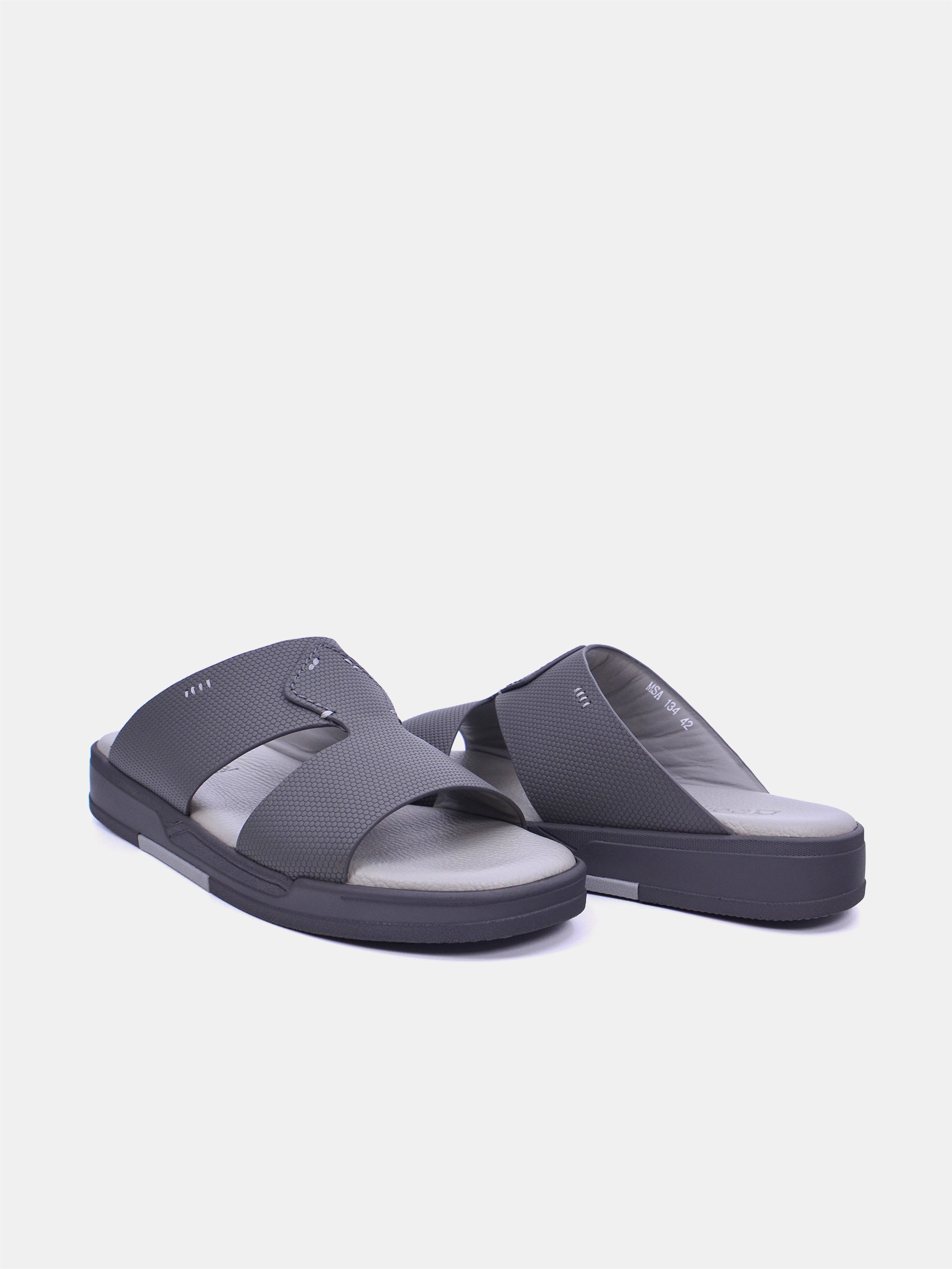 Barjeel Uno MSA134 Men Arabic Sandals #color_Gray