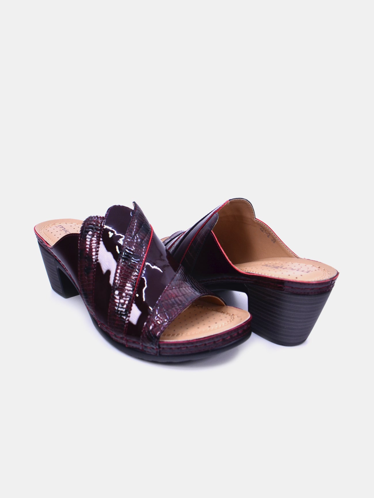 Michelle Morgan 221-2 Women's Heeled Sandals #color_Maroon