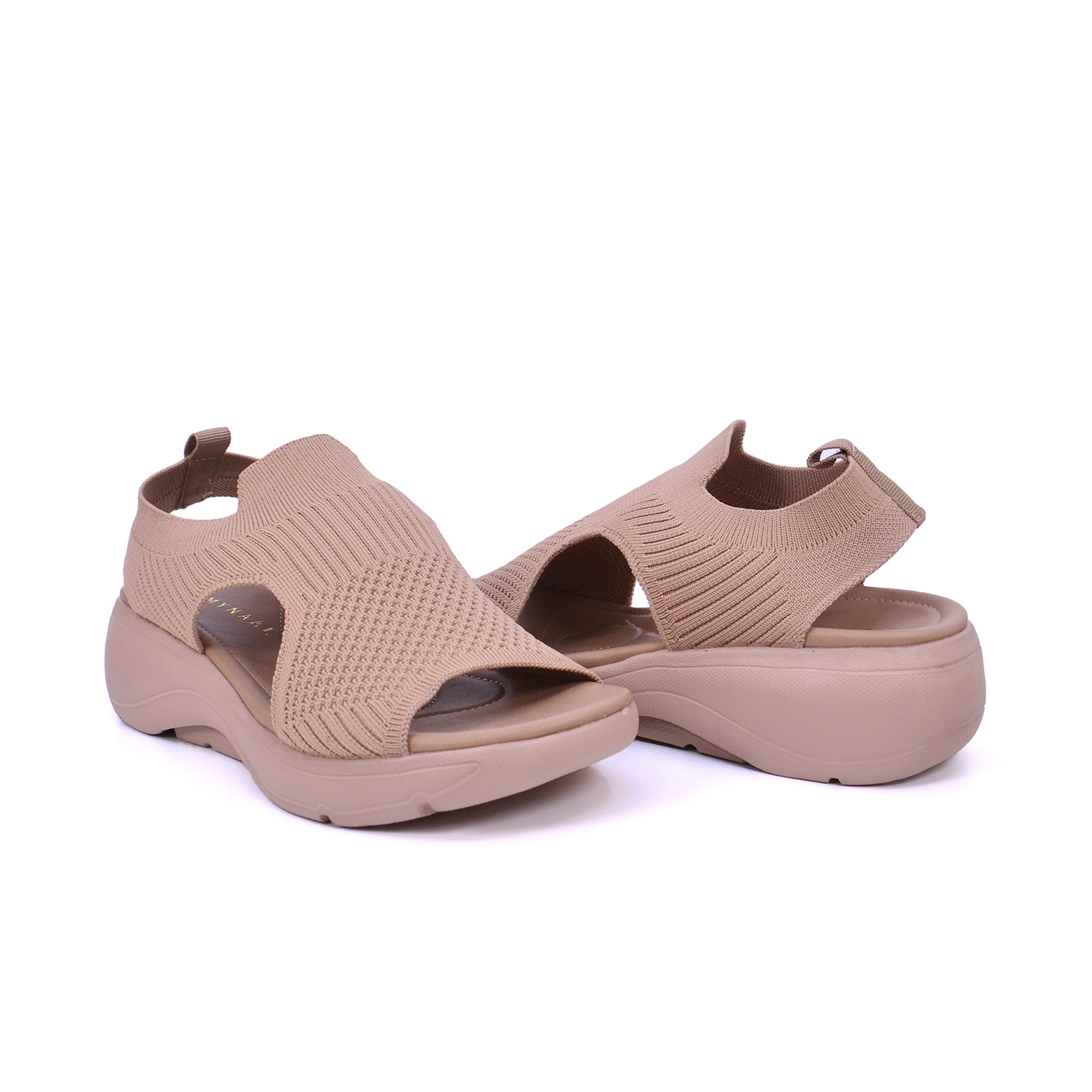Mynaal 414Rj382 Women's Sporty Slingback Sandal #color_Beige