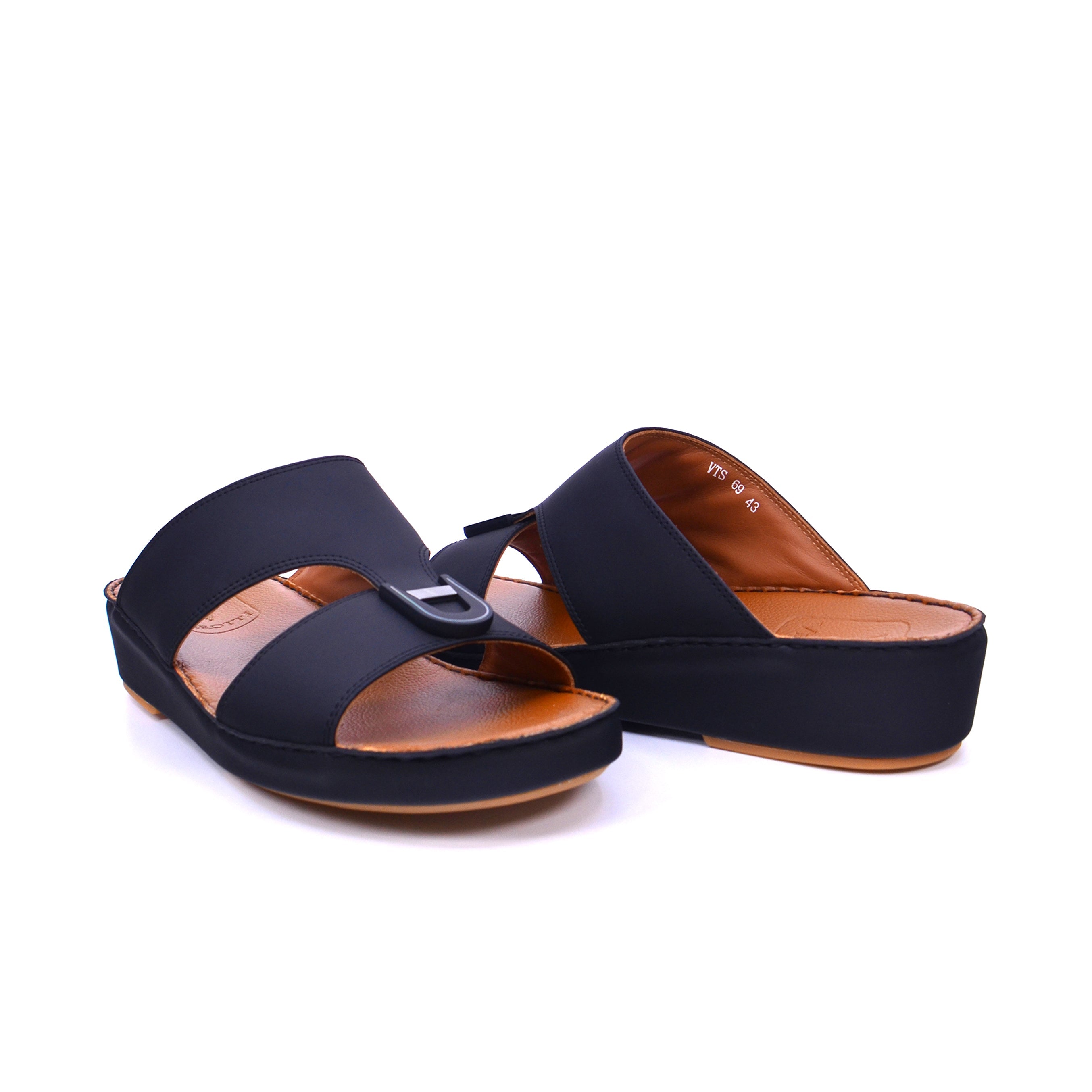 Verotti VTS-69 Men's Arabic Sandals #color_Black