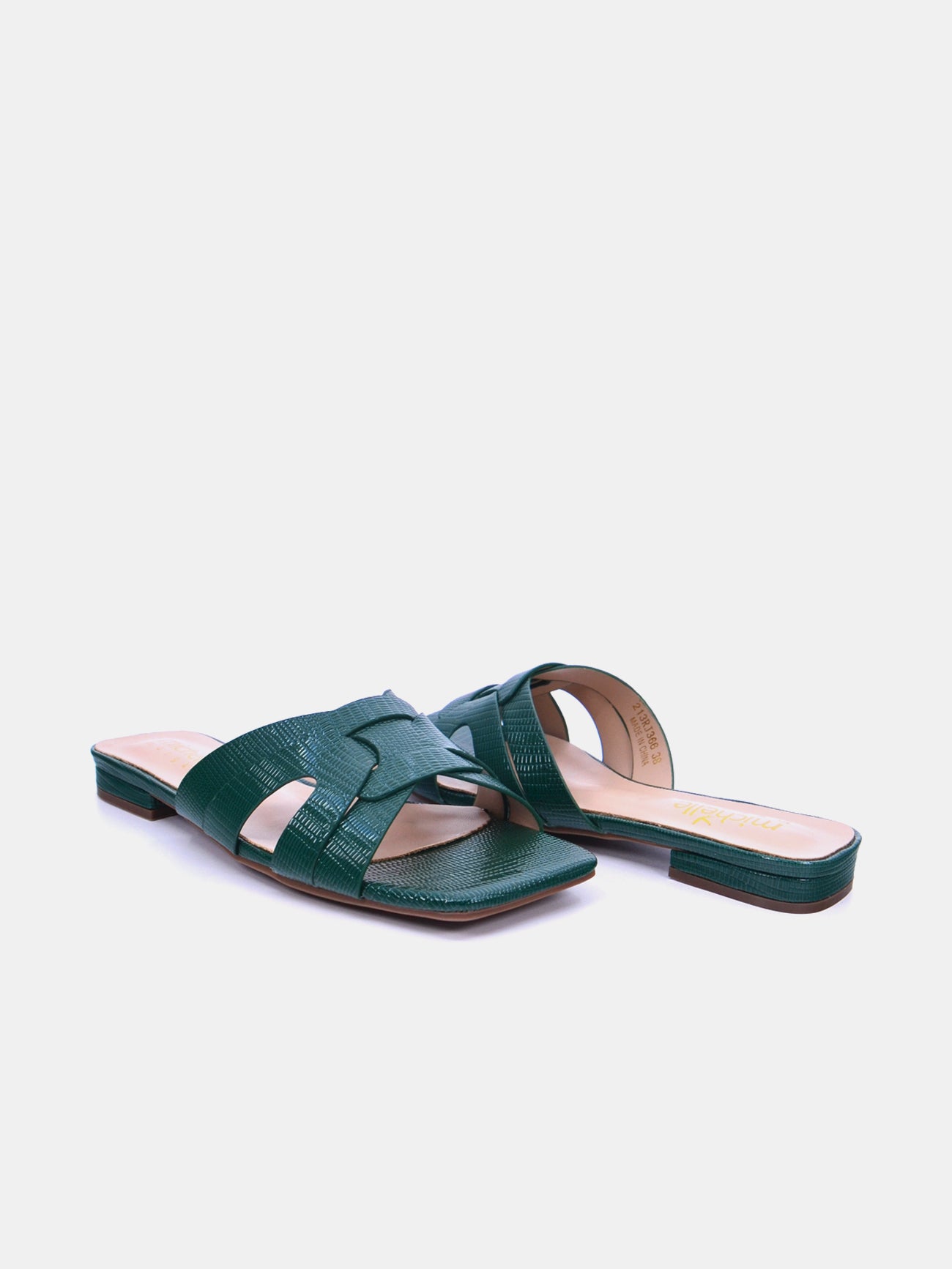 Michelle Morgan 213RJ366 Women's Flat Sandals #color_Green