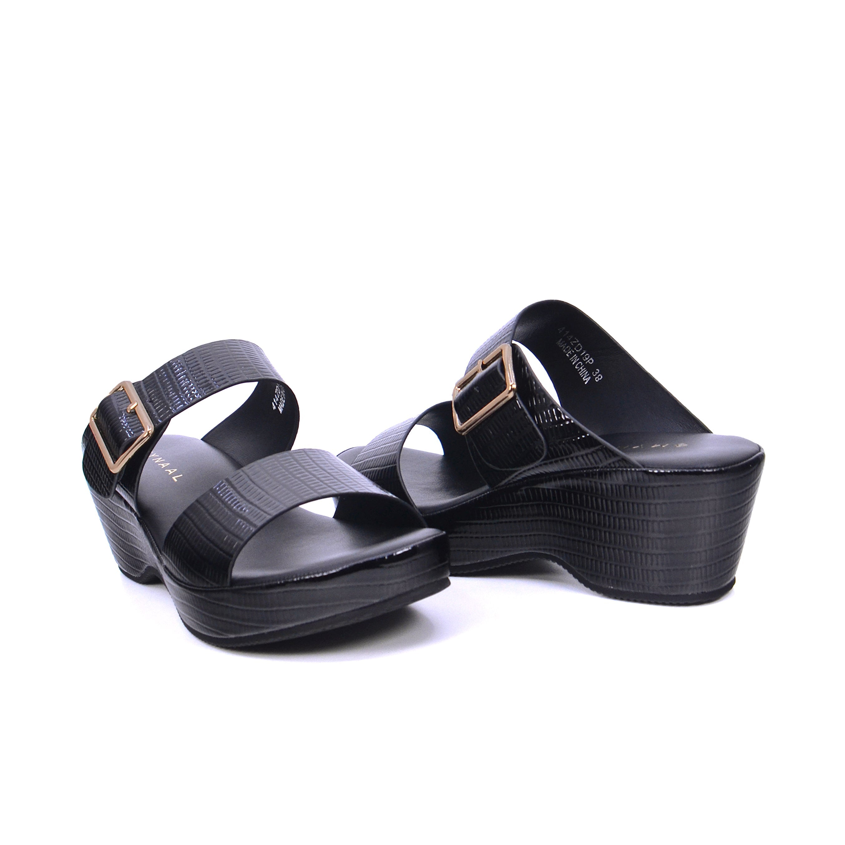 Mynaal 414Zd19P Women's Slip-On Sandal #color_Black