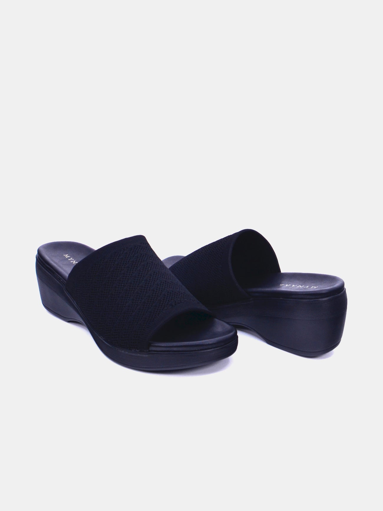 Mynaal Oliviera Women's Wedge Sandals #color_Black