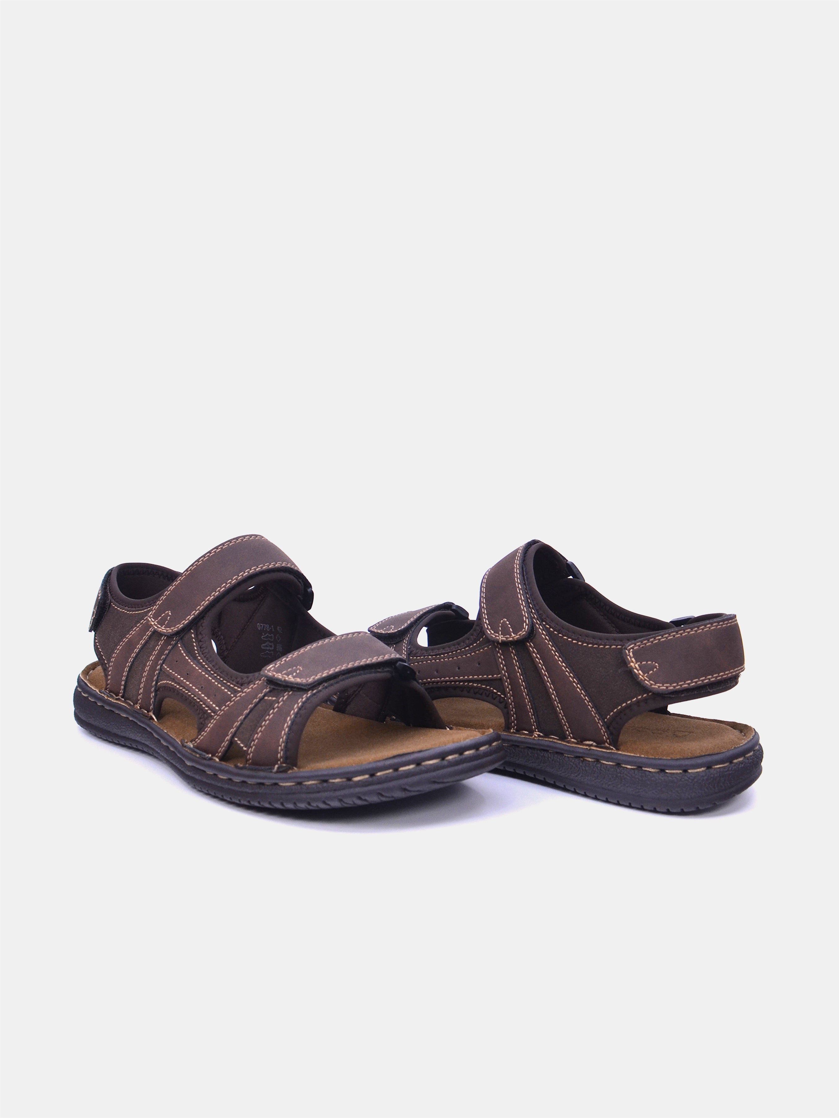 Barjeel Uno 0778-2 Men Casual Sandals #color_Brown