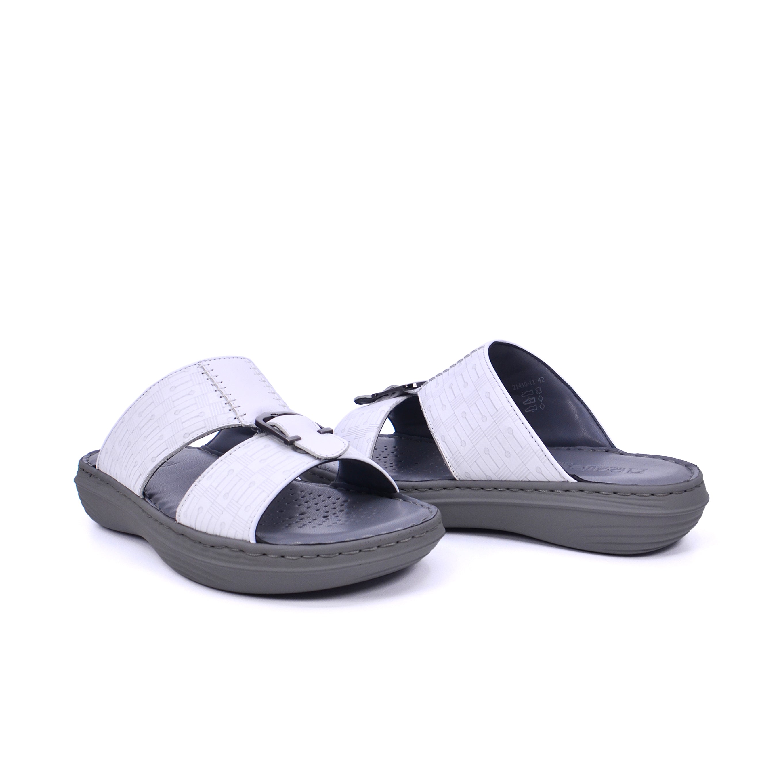 Barjeel Uno 21410-11 Men's Arabic Sandals #color_White