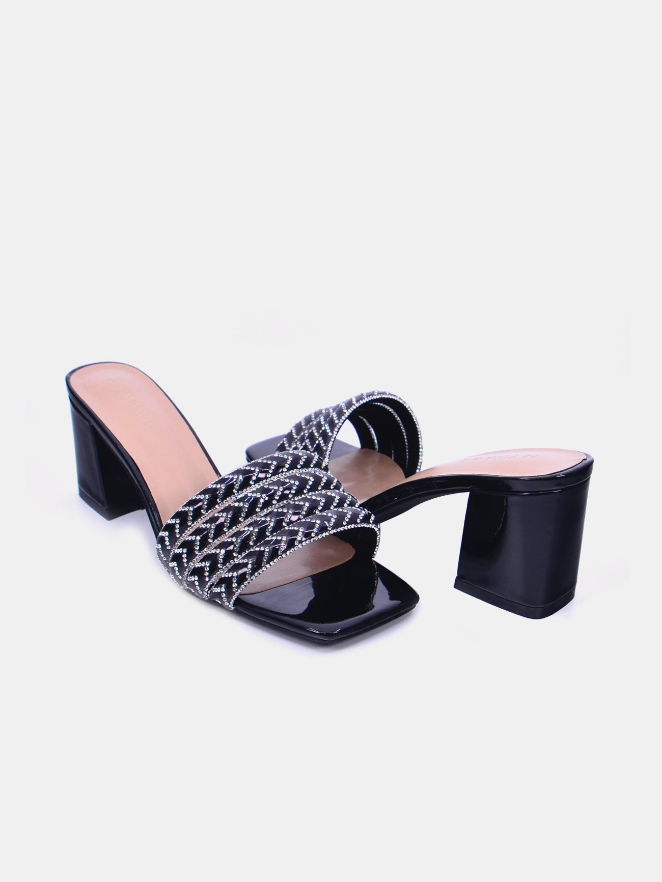 Mynaal Styra Women's Block Heel Sandals #color_Black