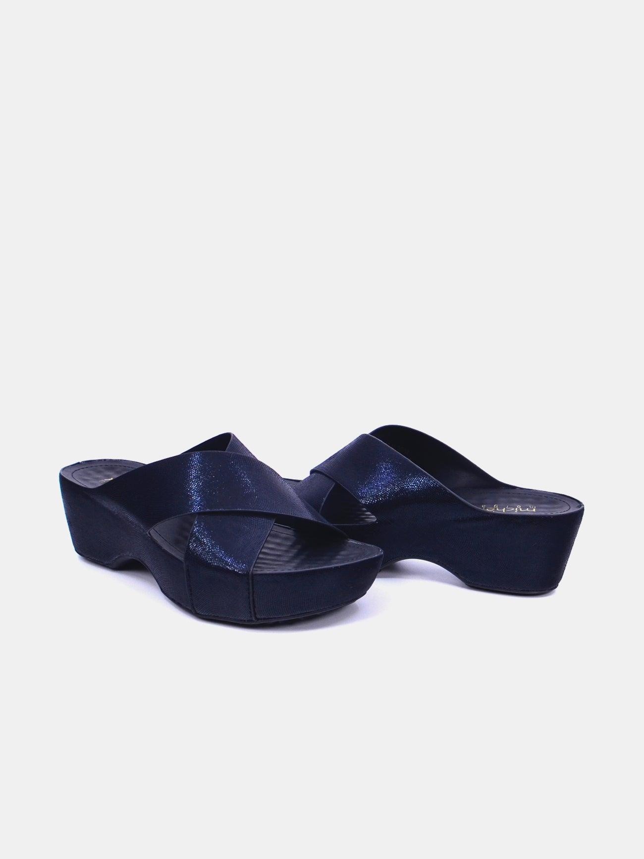 Michelle Morgan 214RJ955 Women's Wedge Sandals #color_Black