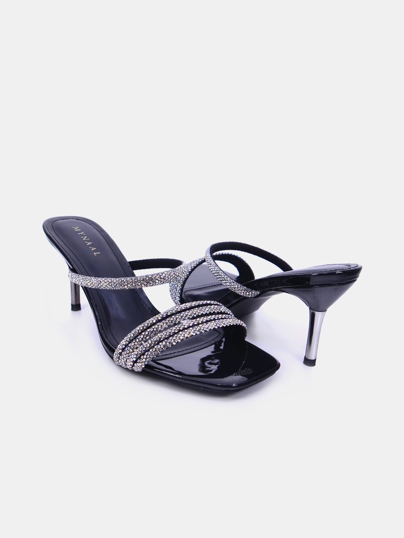 Mynaal Seralis Women's Pencil Heel Sandals #color_Black