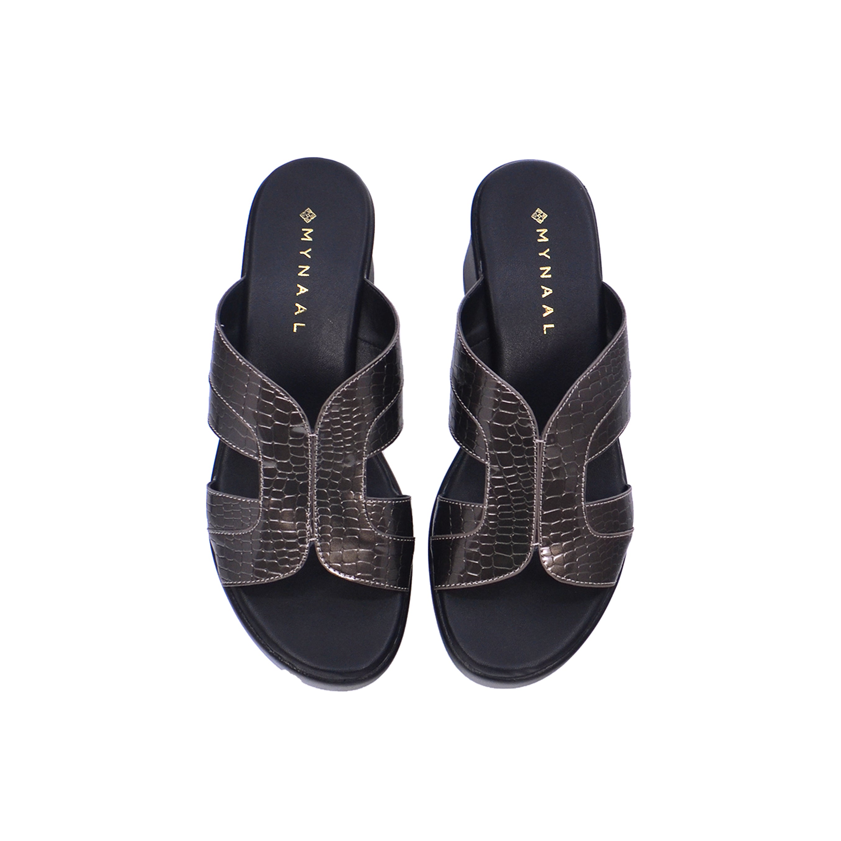 Mynaal 414Rj69H Women's Block Heel Sandal #color_Gray
