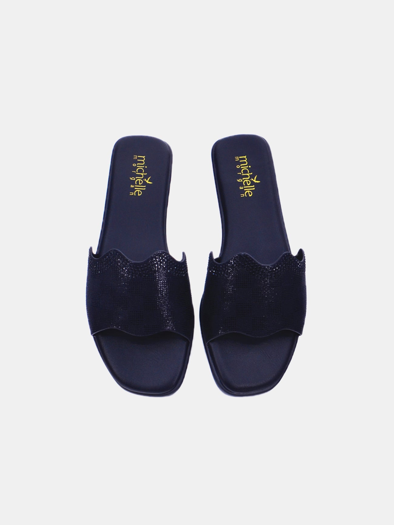 Michelle Morgan 114RC103 Women's Flat Sandals #color_Black