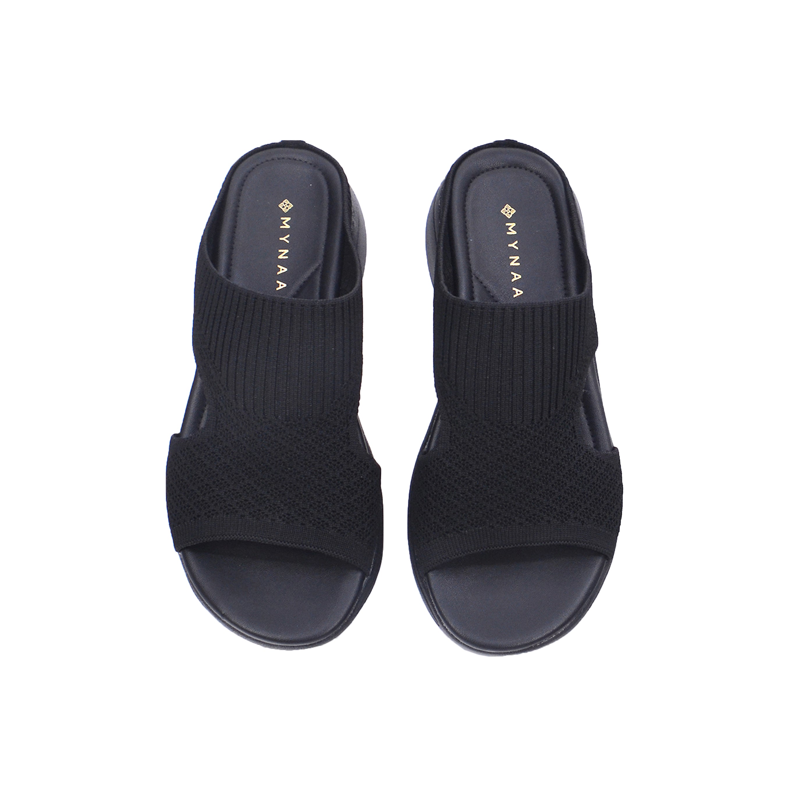 Mynaal 414Rj383 Women's Slip-On Sandal #color_Black