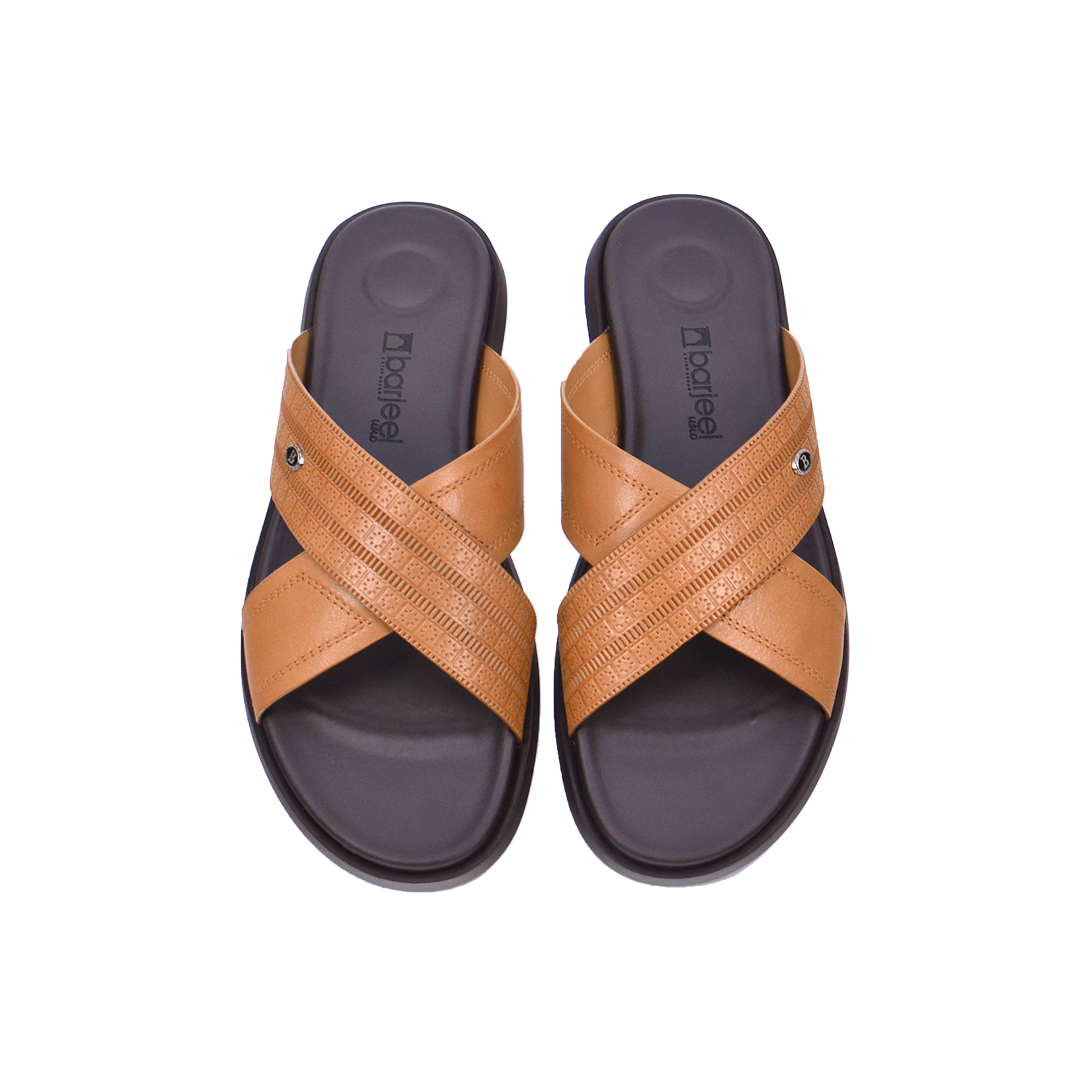 Barjeel Uno 8096-11 Men's Arabic Sandals #color_Brown