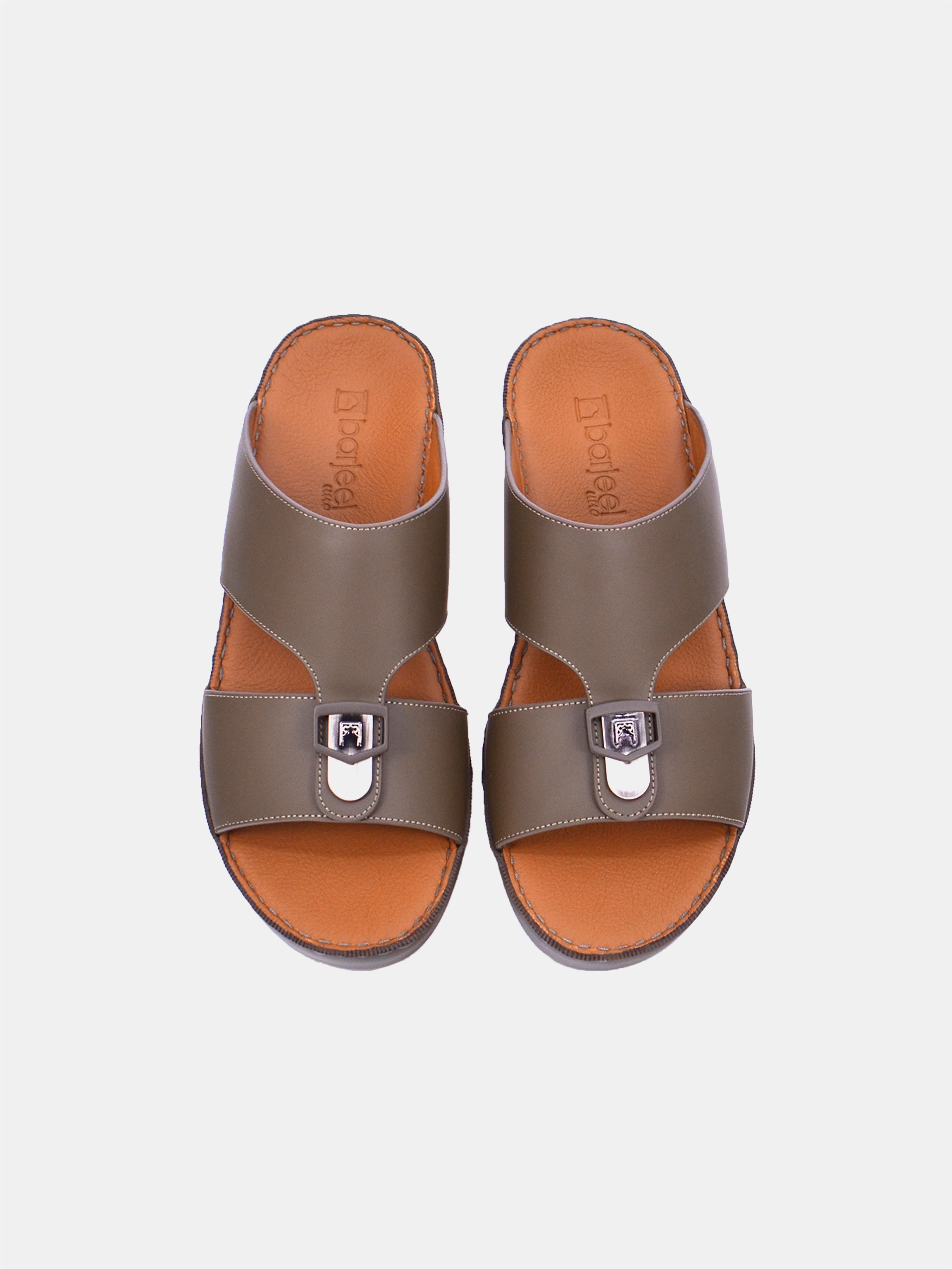 Barjeel Uno BS37 Men's Arabic Sandals #color_Brown