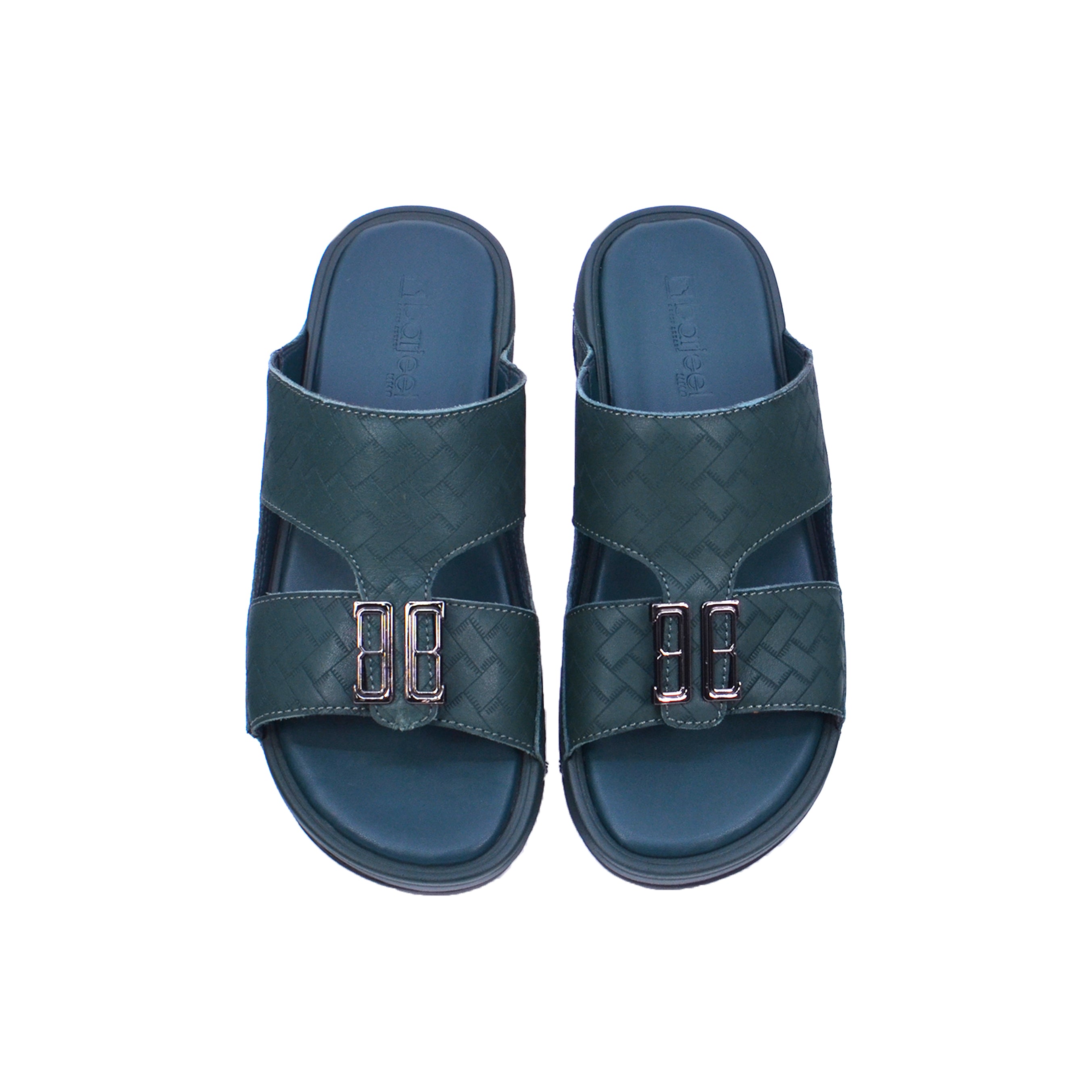 Barjeel Uno 2368-1 Men's Arabic Sandals #color_Green