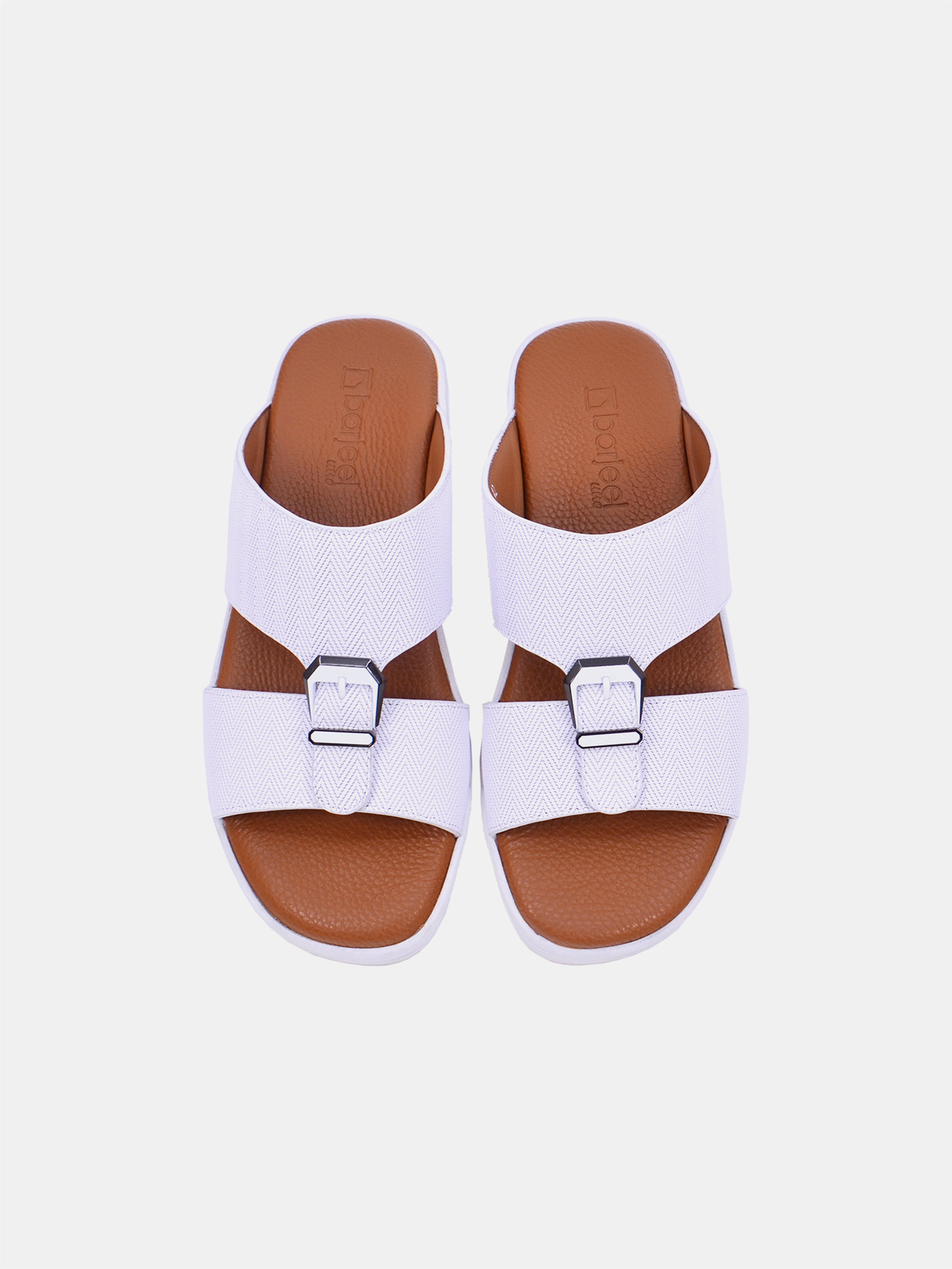 Barjeel Uno MSA124 Boys Arabic Sandals #color_White