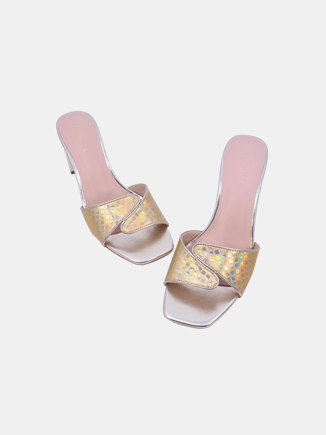 Mynaal Celest Women's Block Heel Sandals #color_Gold