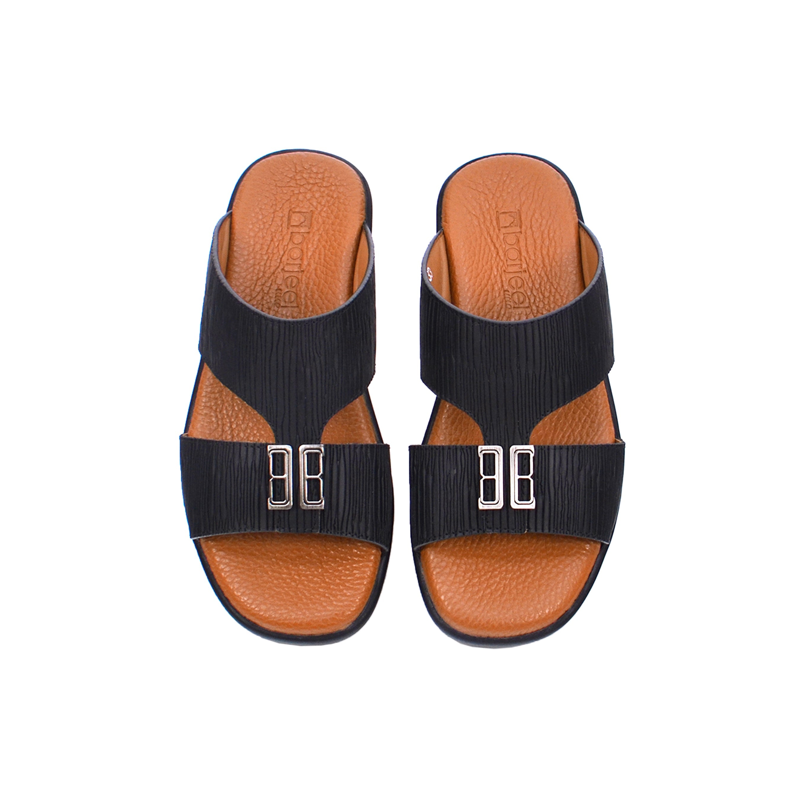 Barjeel Uno MSA139 B Boys Arabic Sandals #color_Black