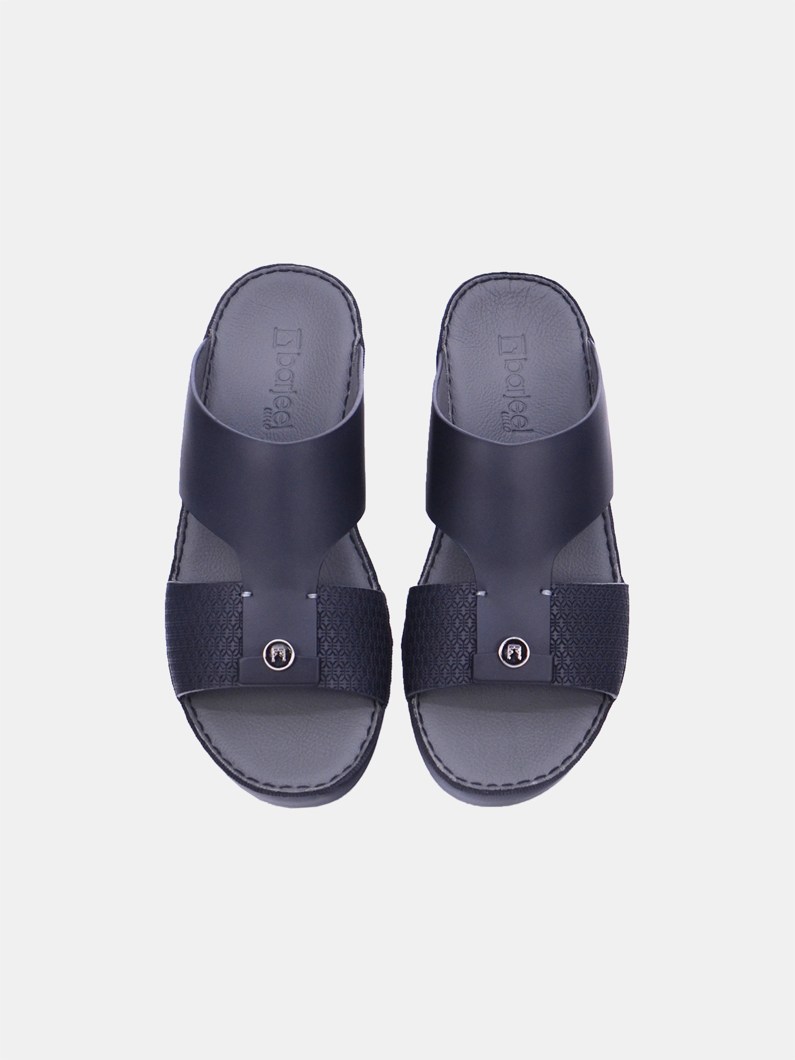 Barjeel Uno BS35 Men's Arabic Sandals #color_Black