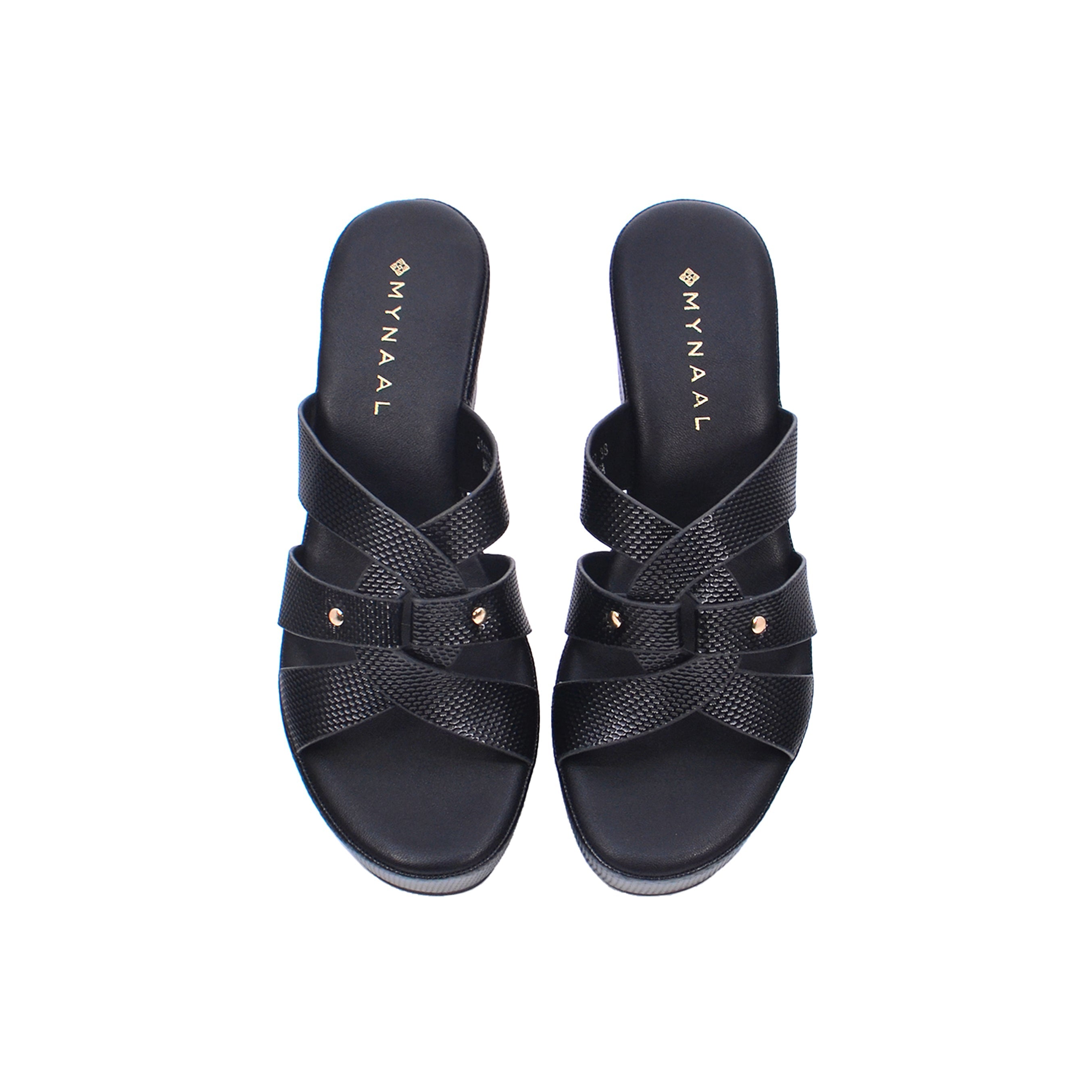 Mynaal 314Rc852 Women's Platform Sandal #color_Black