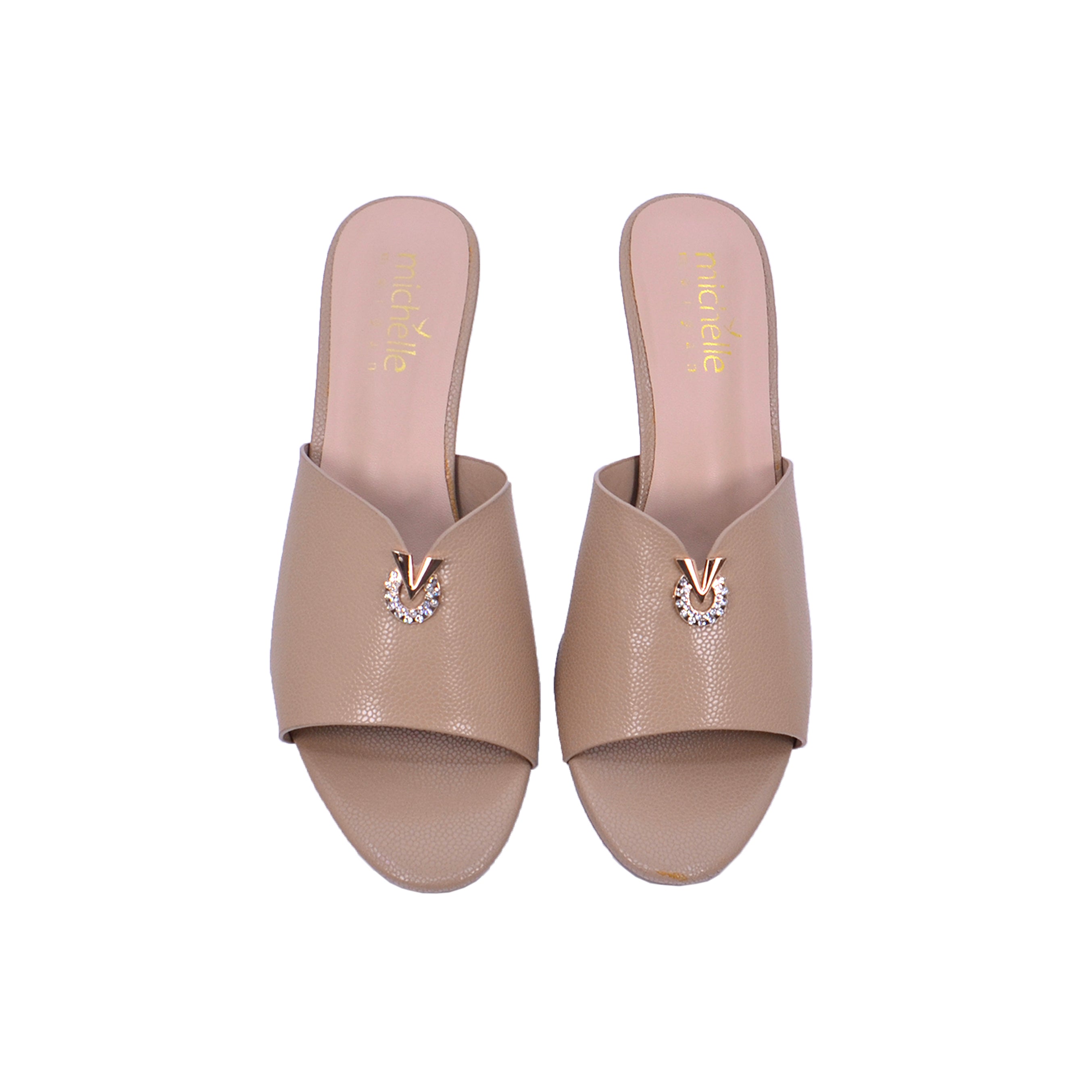 Michelle Morgan 213RC001 Women's Heeled Sandals #color_Beige