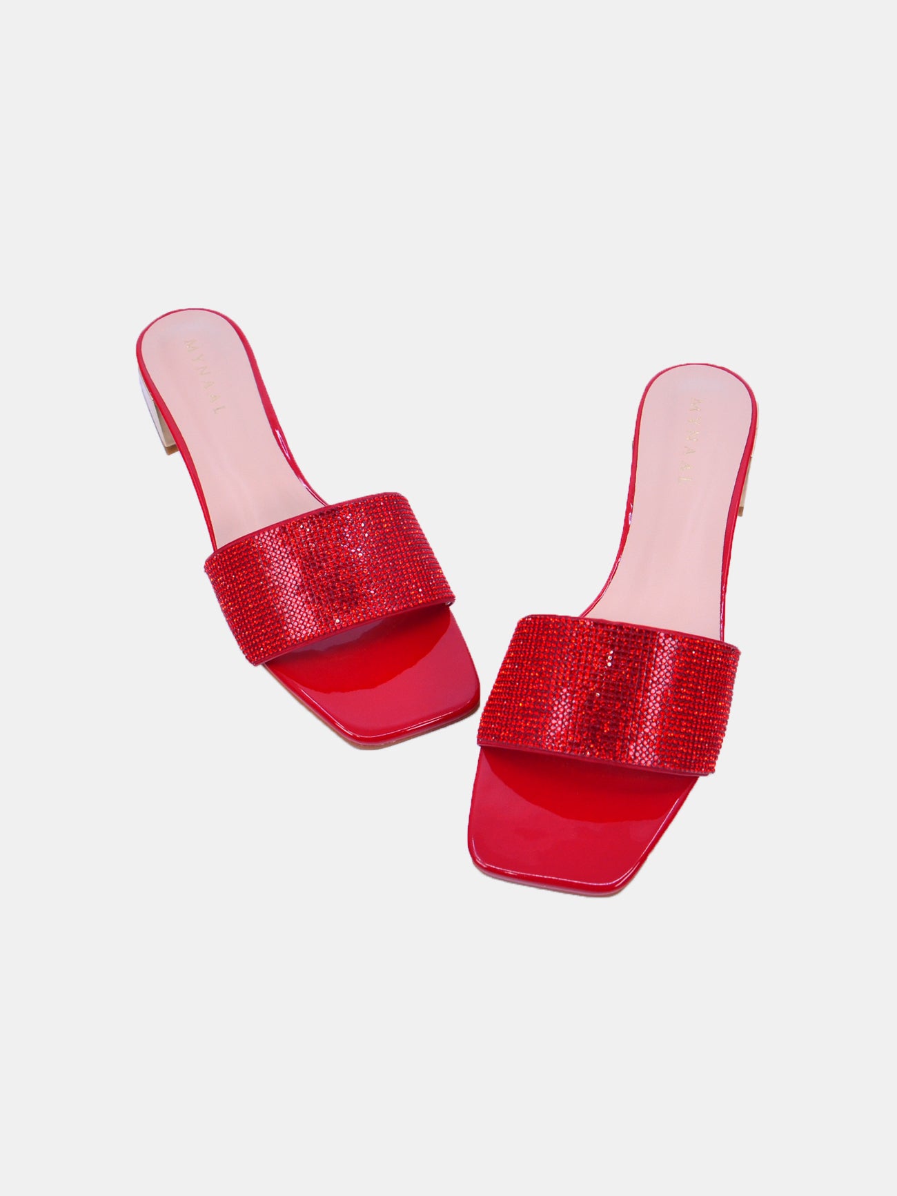 Mynaal Starling Women's Block Heel Sandals #color_Red