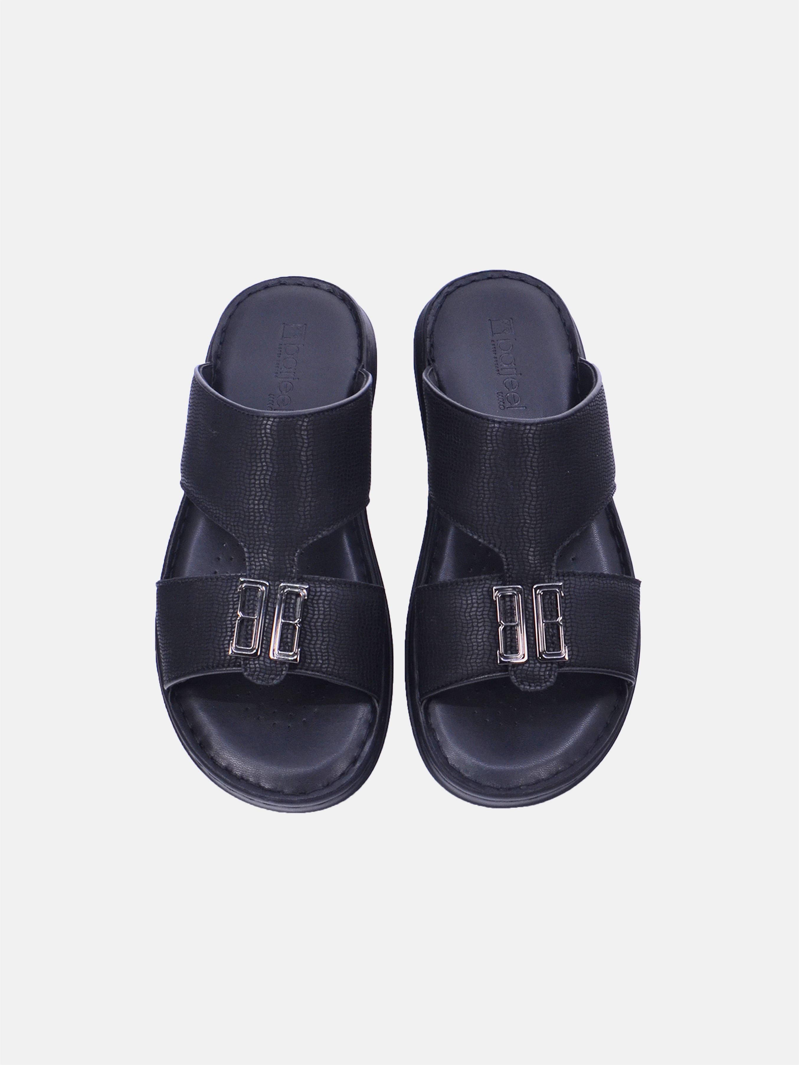 Barjeel Uno 21410-63 Men Arabic Sandals #color_Black