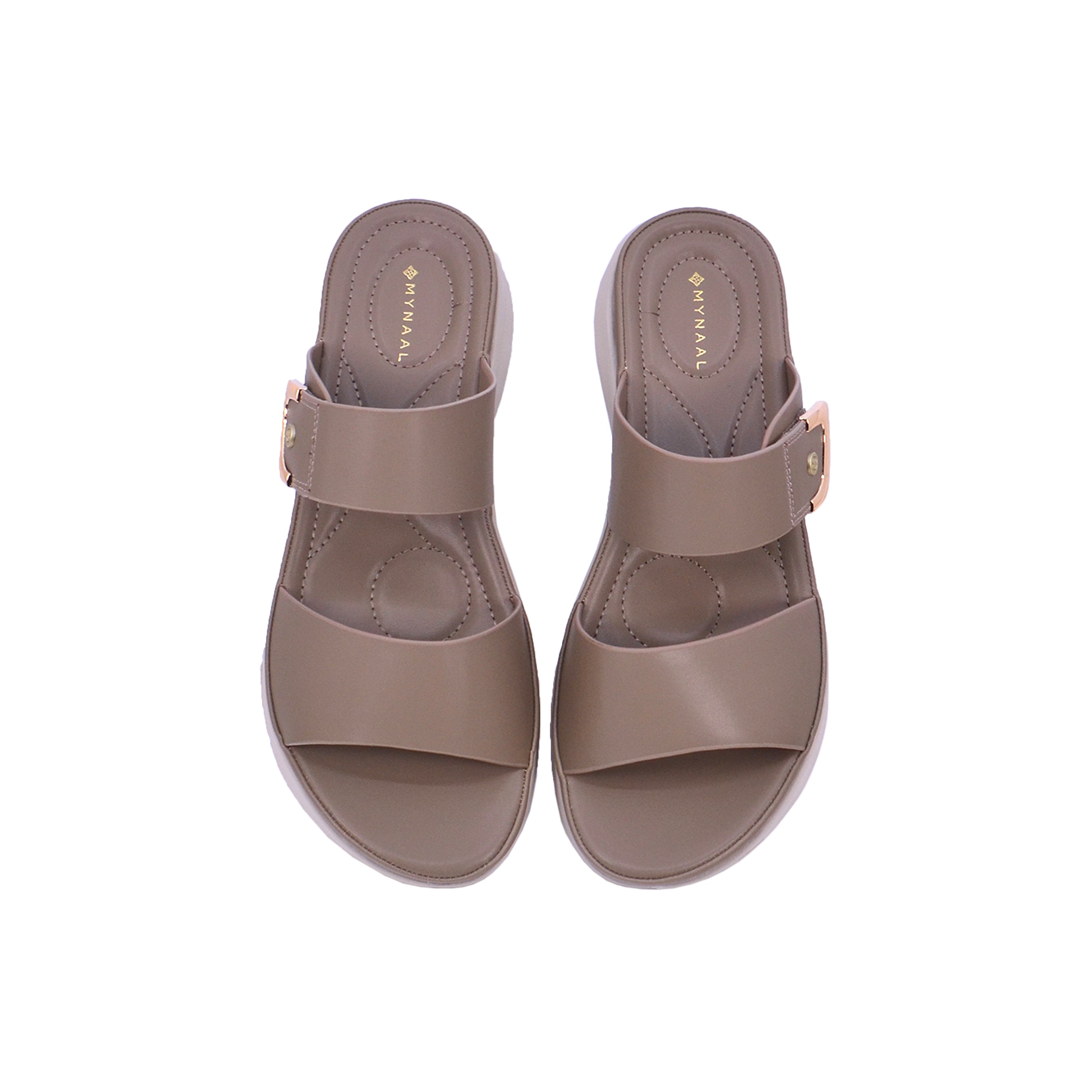 Mynaal 414Rj66E Women's Flat Sandal #color_Brown