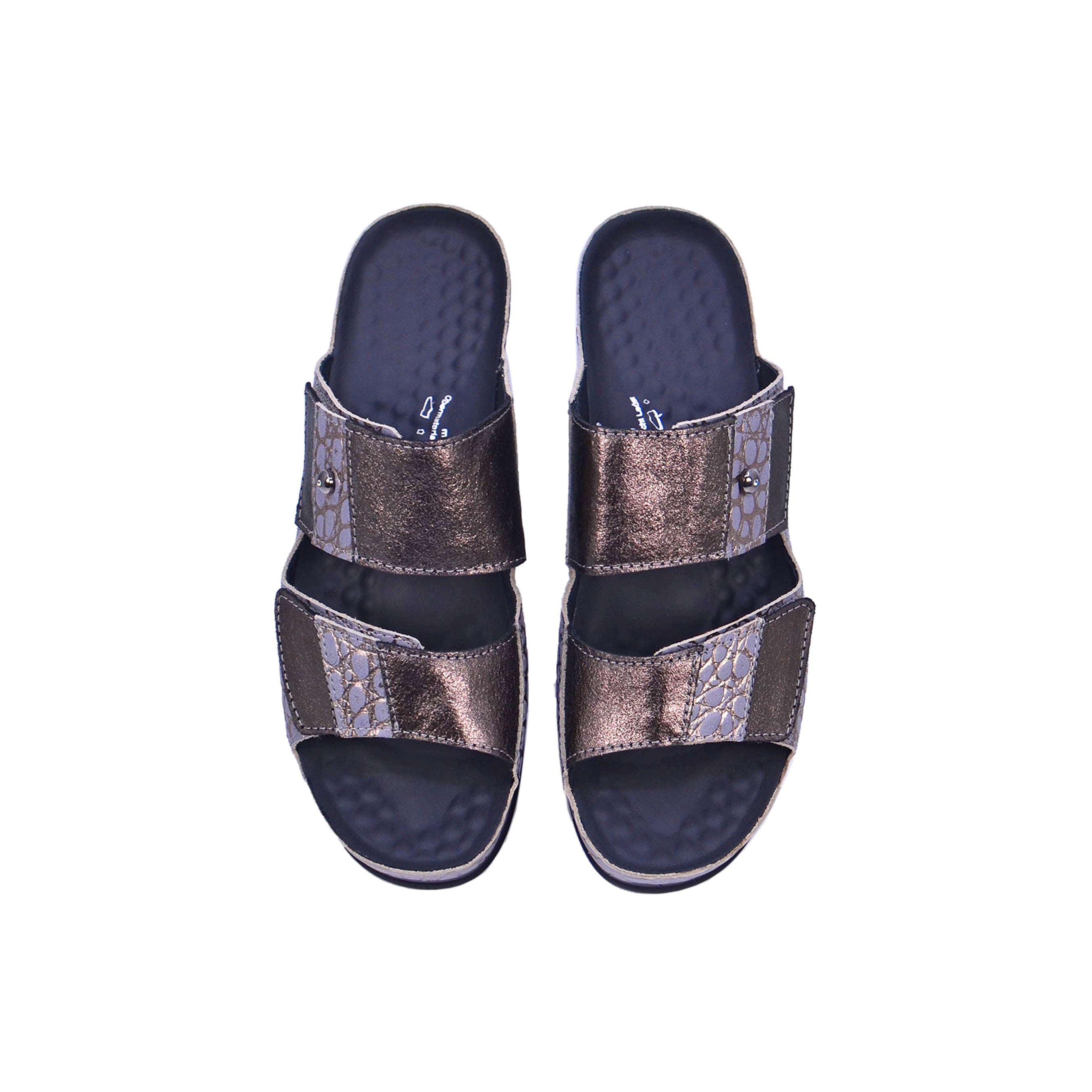 Vital Lara - Reptil/Metallic 16003S-49280-7192 Women's Sandals #color_Gray