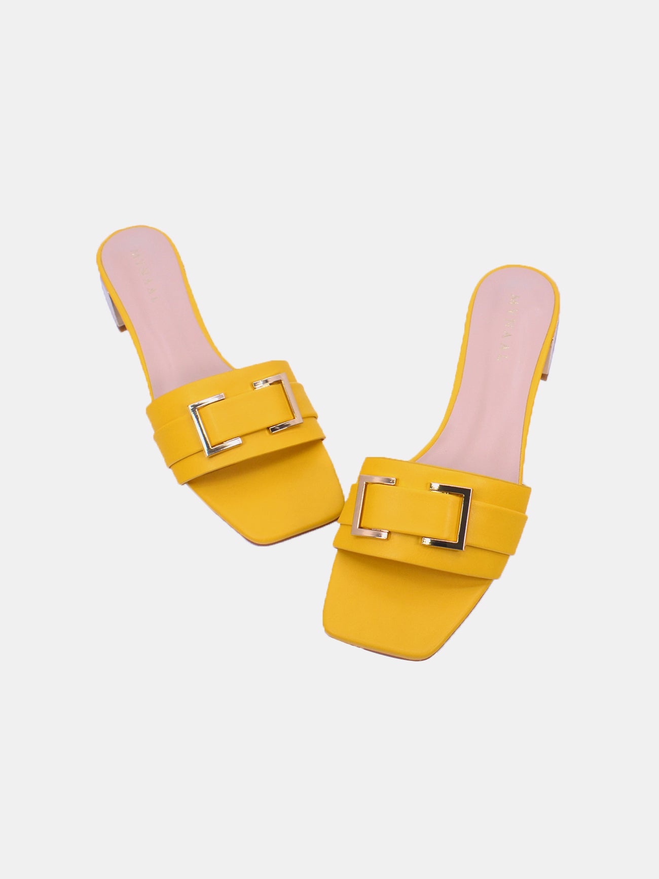 Mynaal Serix Women's Block Heel Sandals #color_Yellow