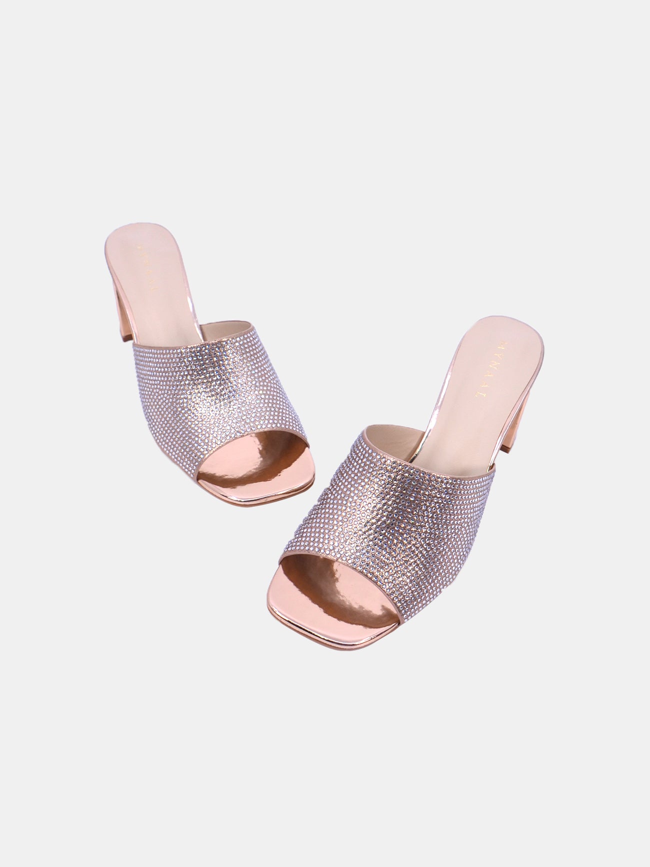 Mynaal Sparkle Women's Block Heel Sandals #color_Beige