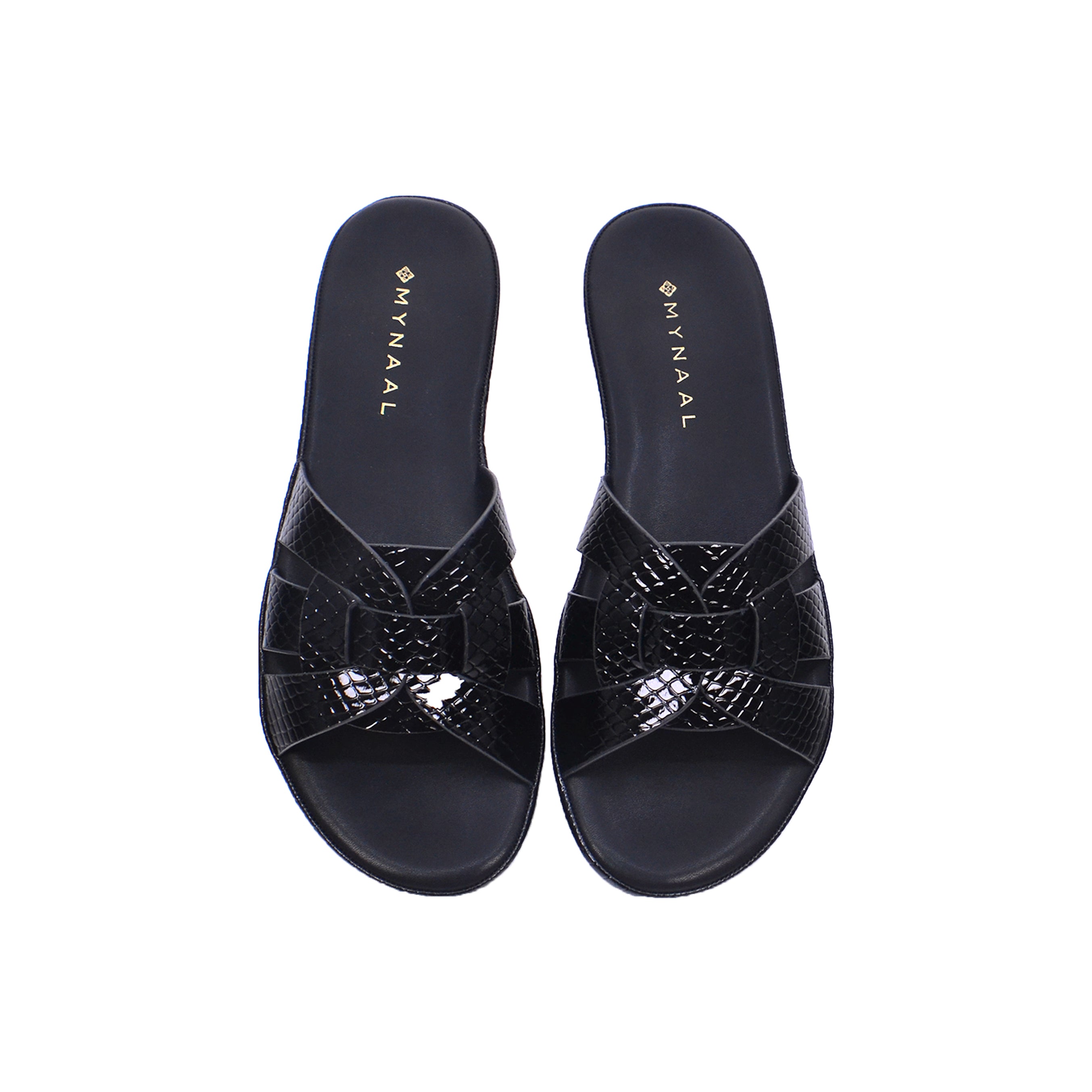 Mynaal 414Zd671 Women's Flat Sandal #color_Black
