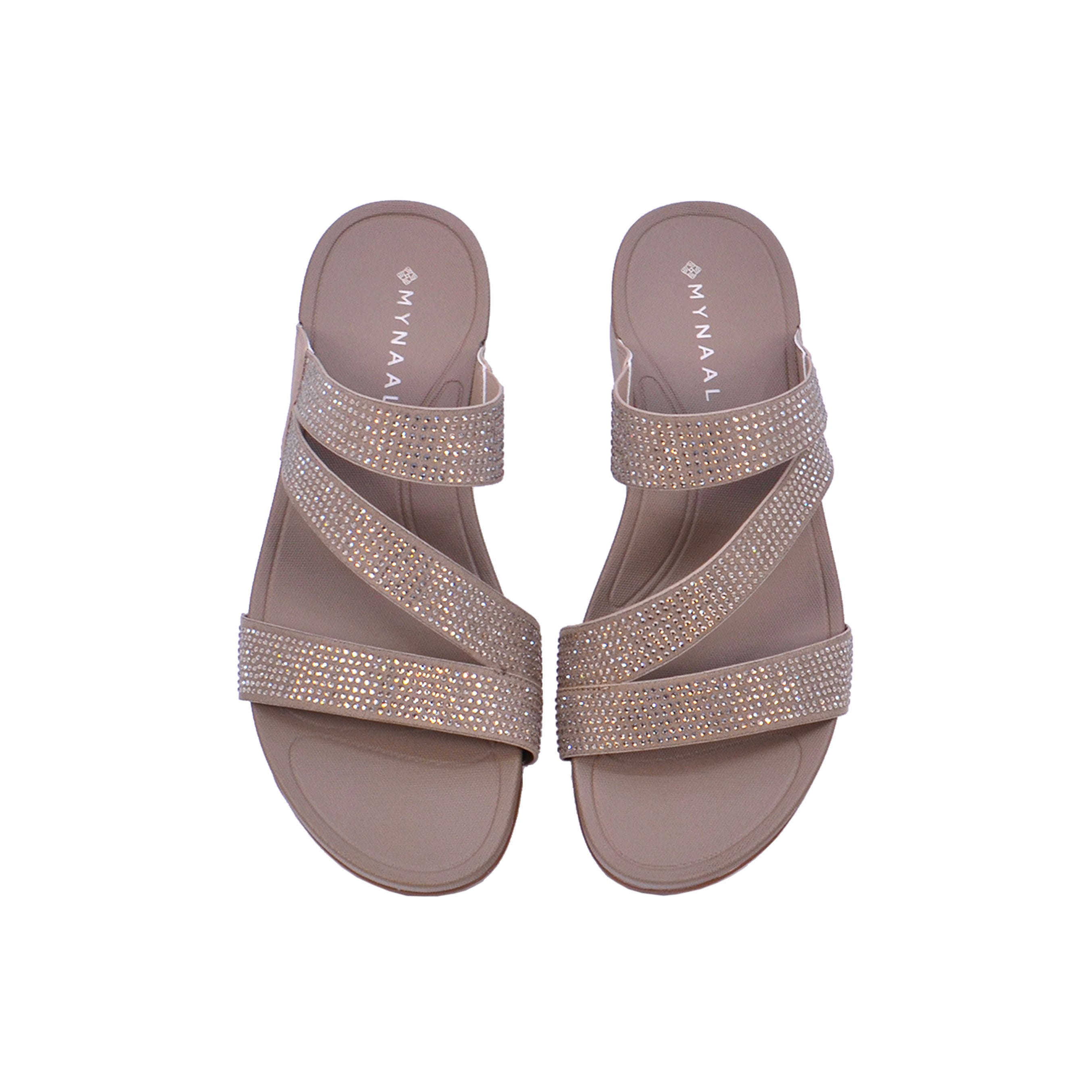 Mynaal 414Rj67B Women's Flat Sandal #color_Beige