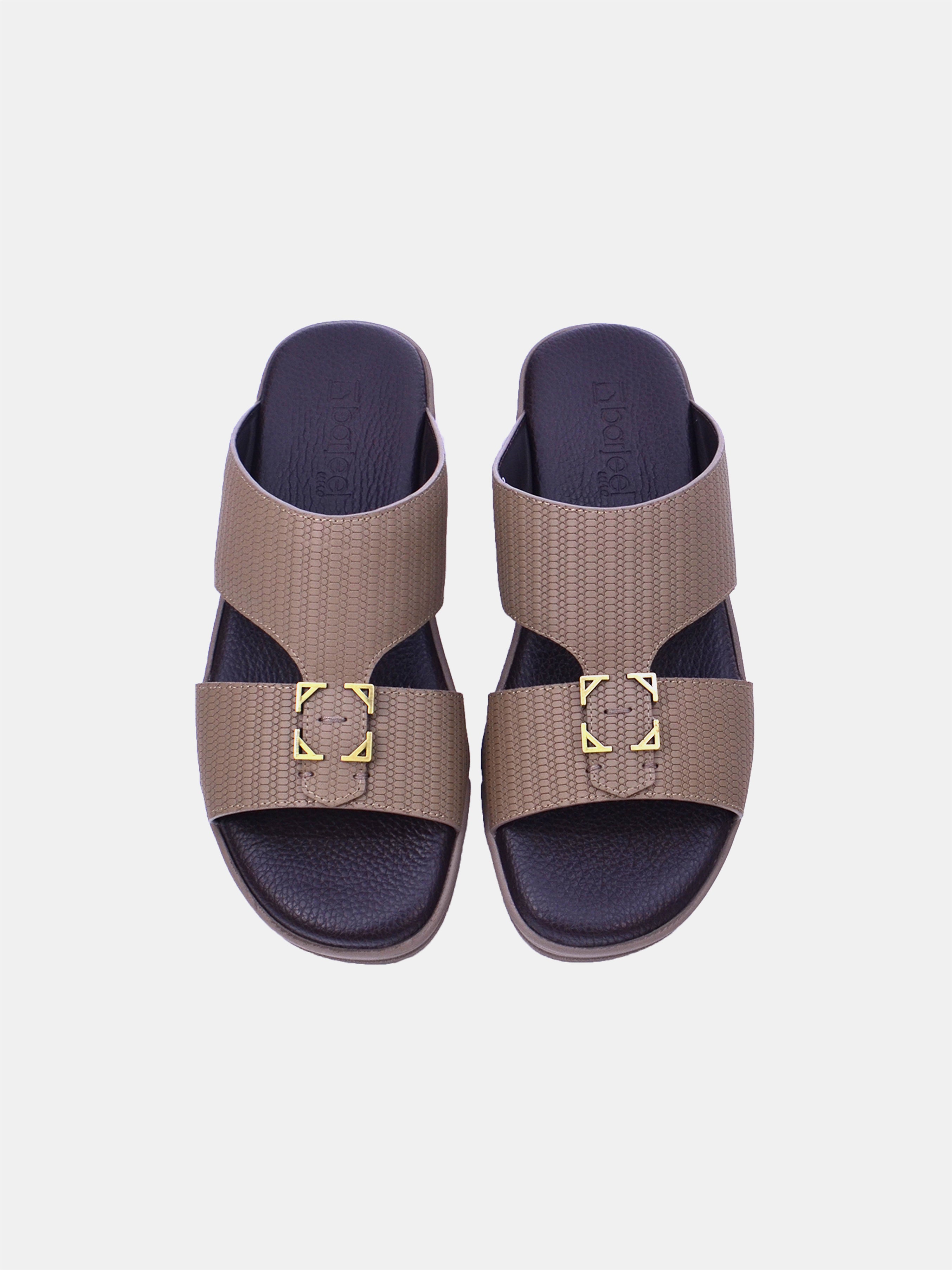 Barjeel Uno MSA133 Men Arabic Sandals #color_Beige