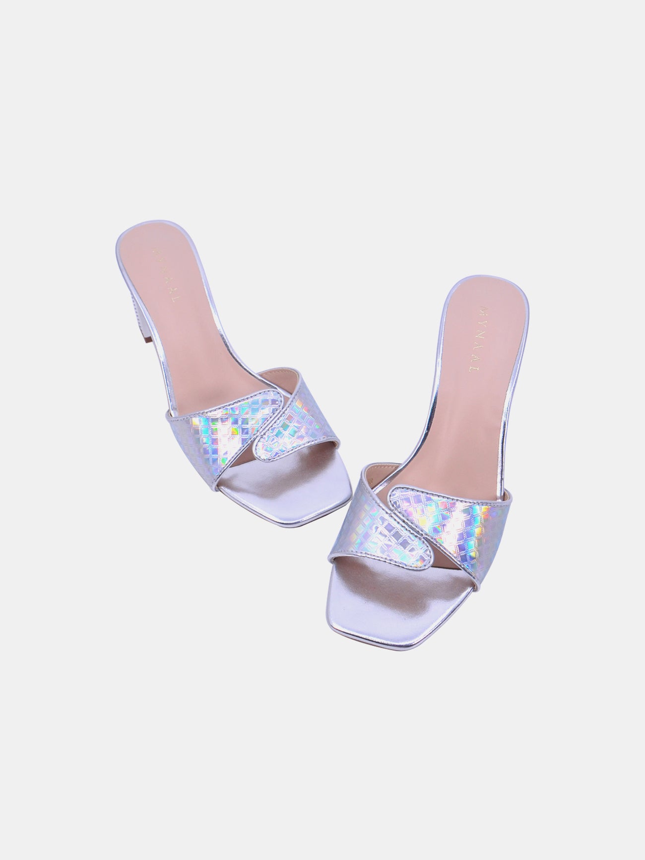Mynaal Celest Women's Block Heel Sandals #color_Silver