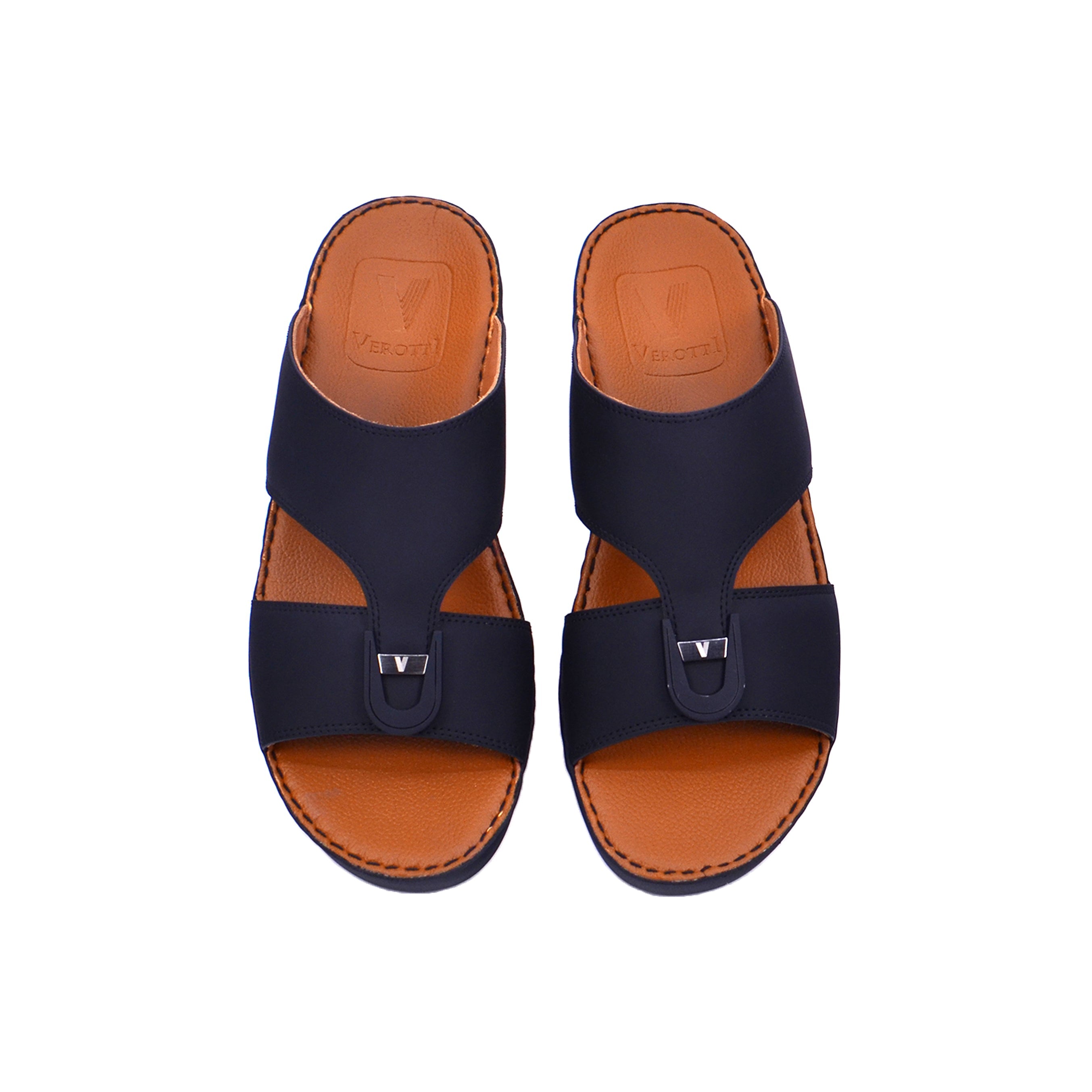 Verotti VTS-69 Men's Arabic Sandals #color_Black