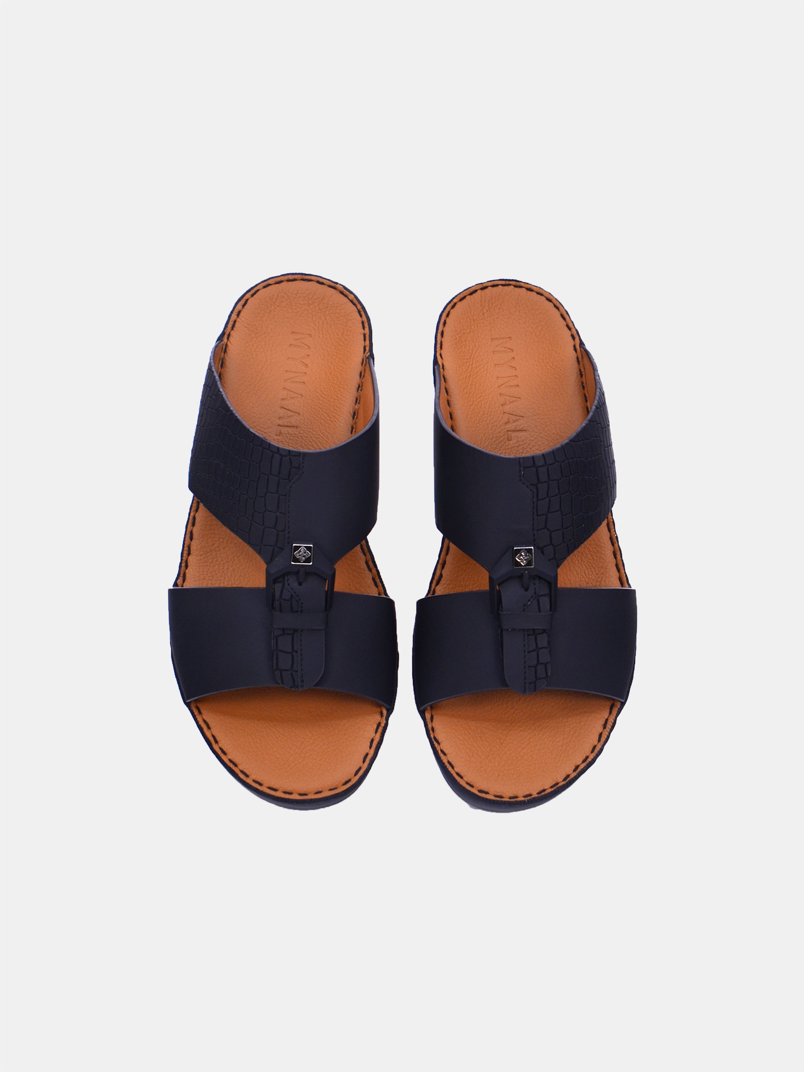 Mynaal B121 Men's Arabic Sandals #color_Black