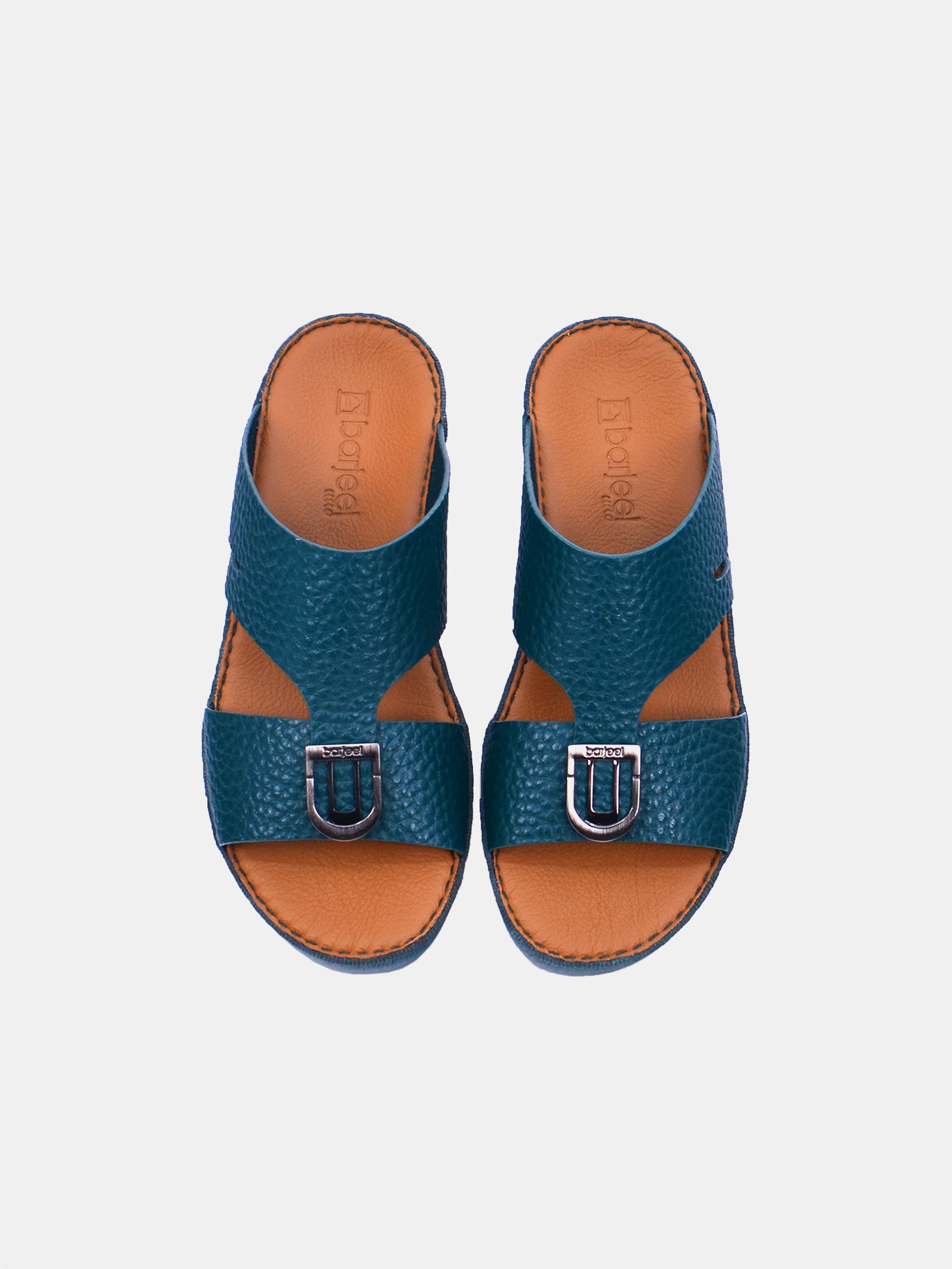 Barjeel Uno BS39 Men's Arabic Sandals #color_Green