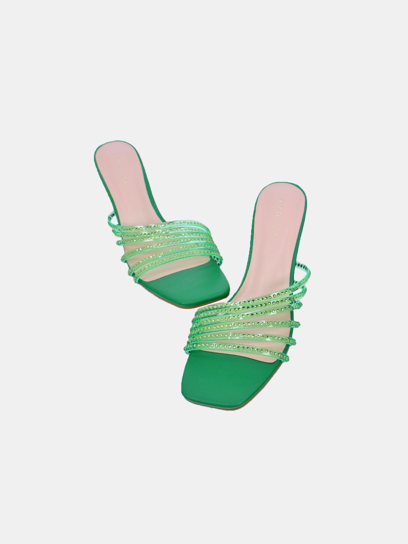 Mynaal Shyna Women's Pencil Heel Sandals #color_Green