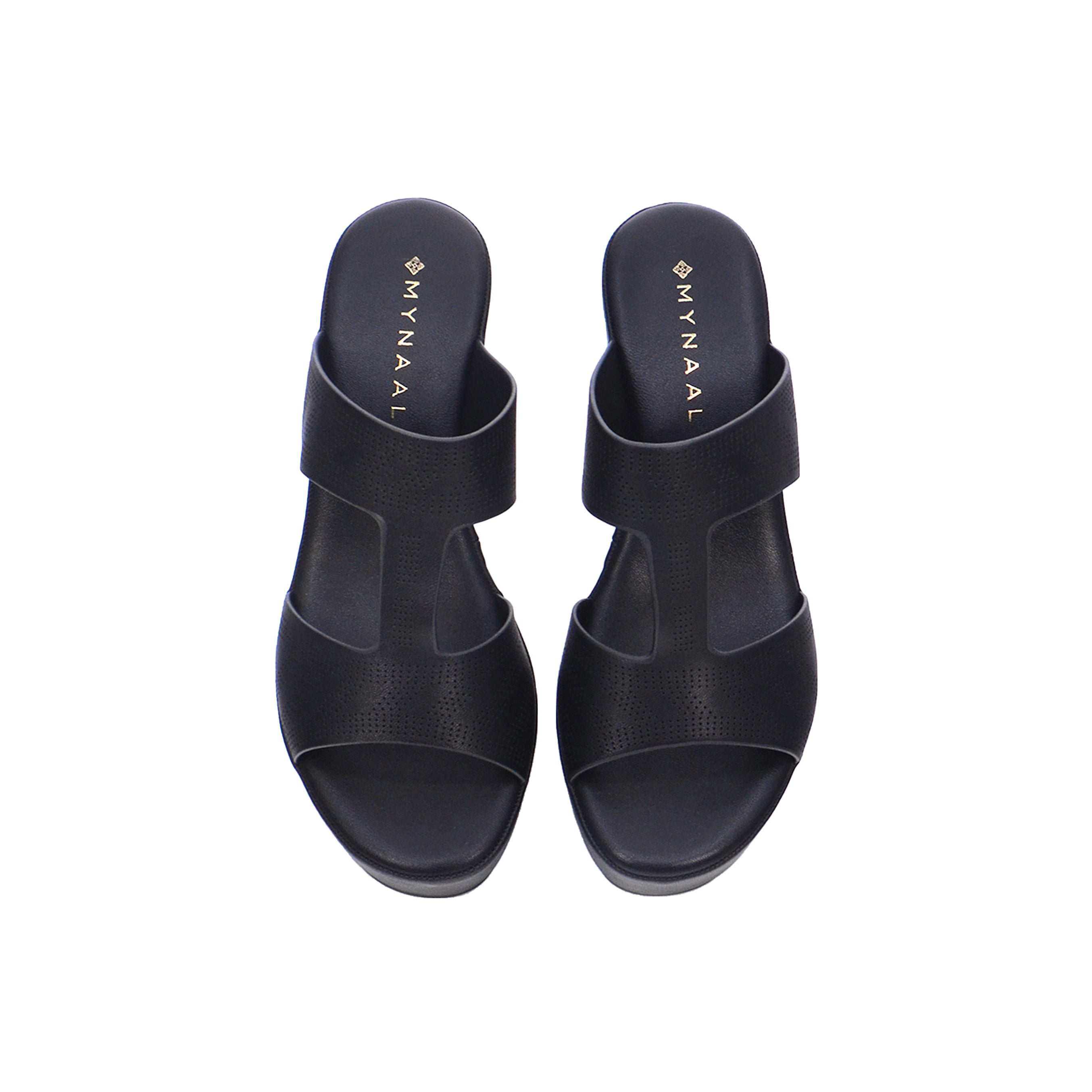 Mynaal 414Rj859 Women's Platform Sandal #color_Black