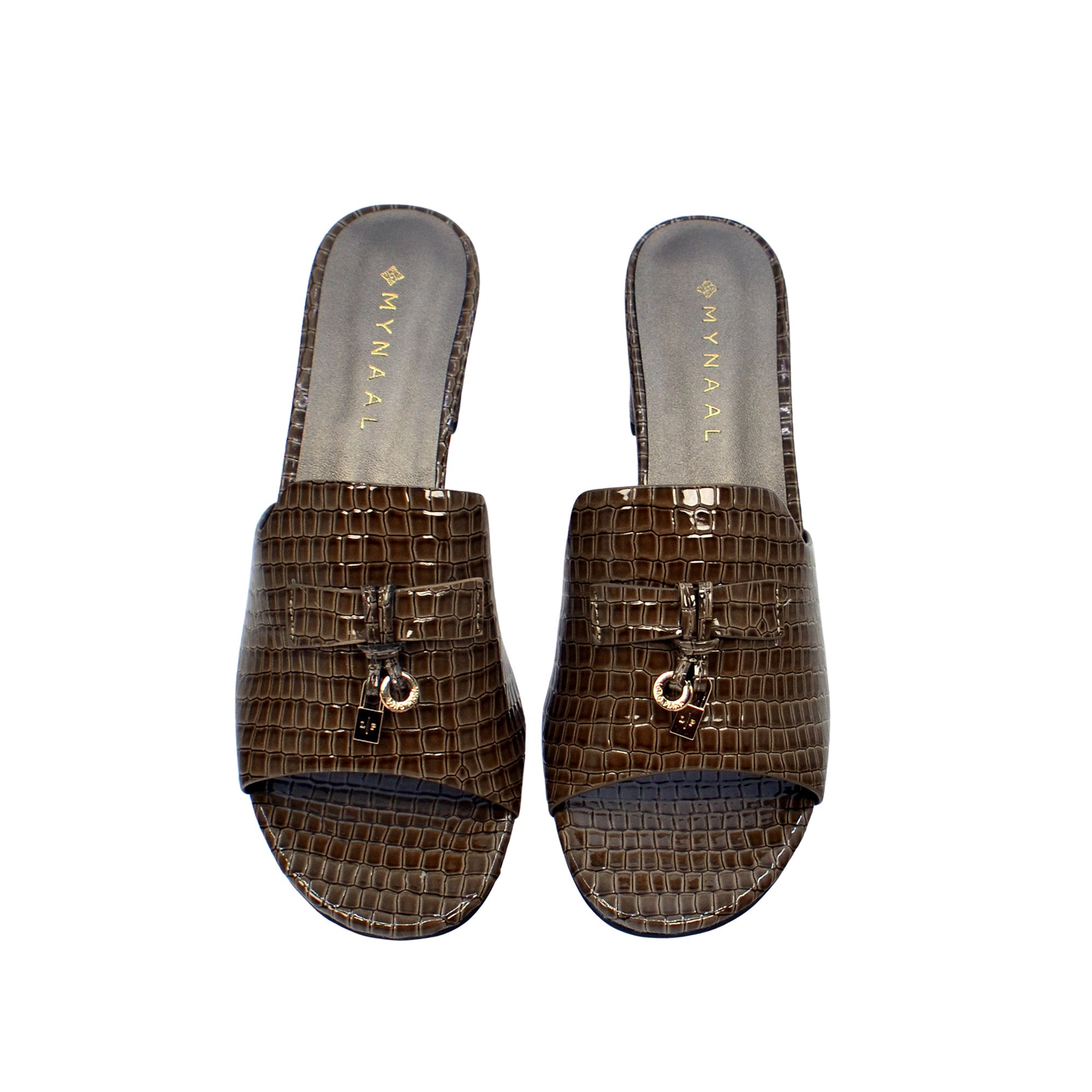 Mynaal 213Rc192 Women's Block Heel Sandal #color_Brown