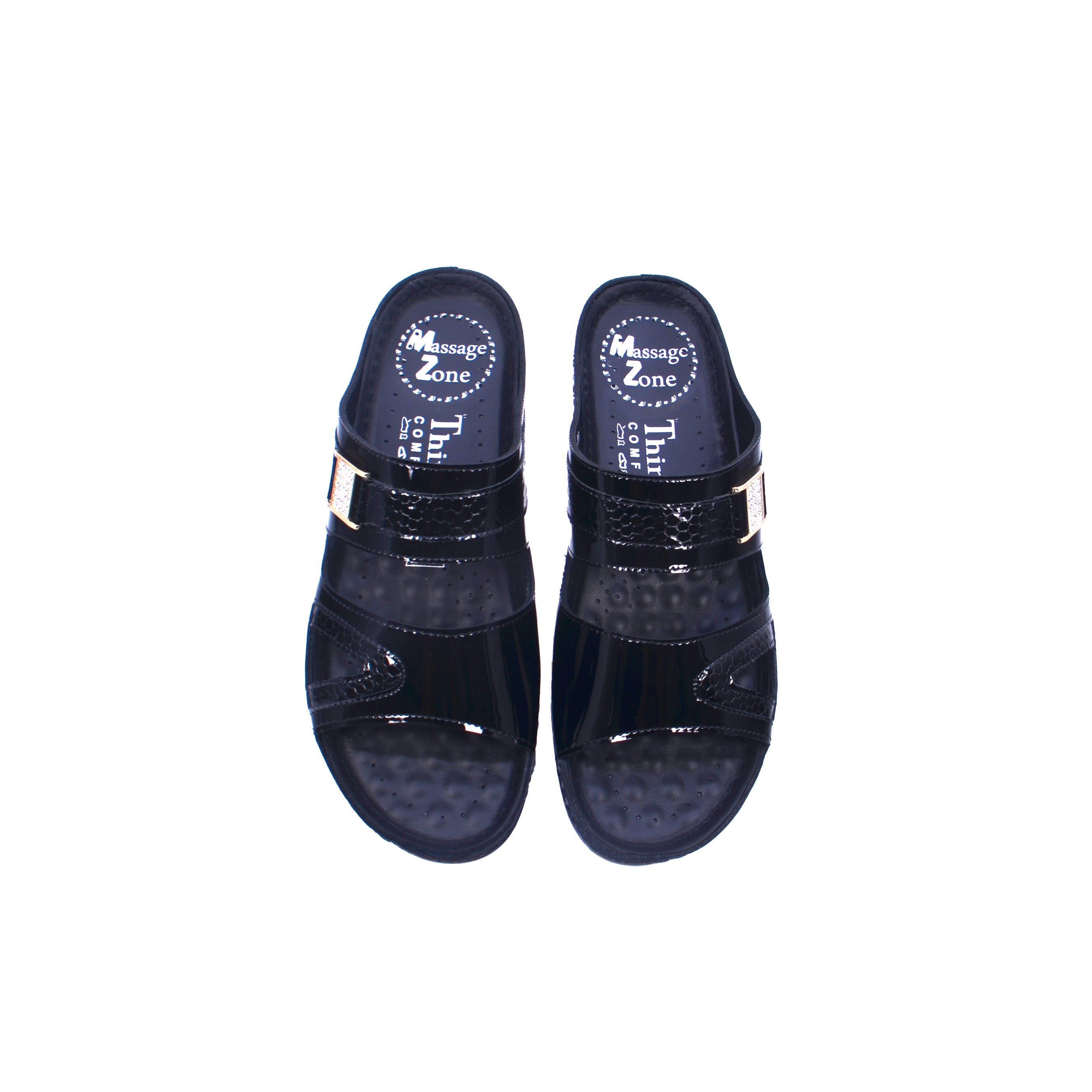 Think 4008-1 Women's Sandals #color_Black