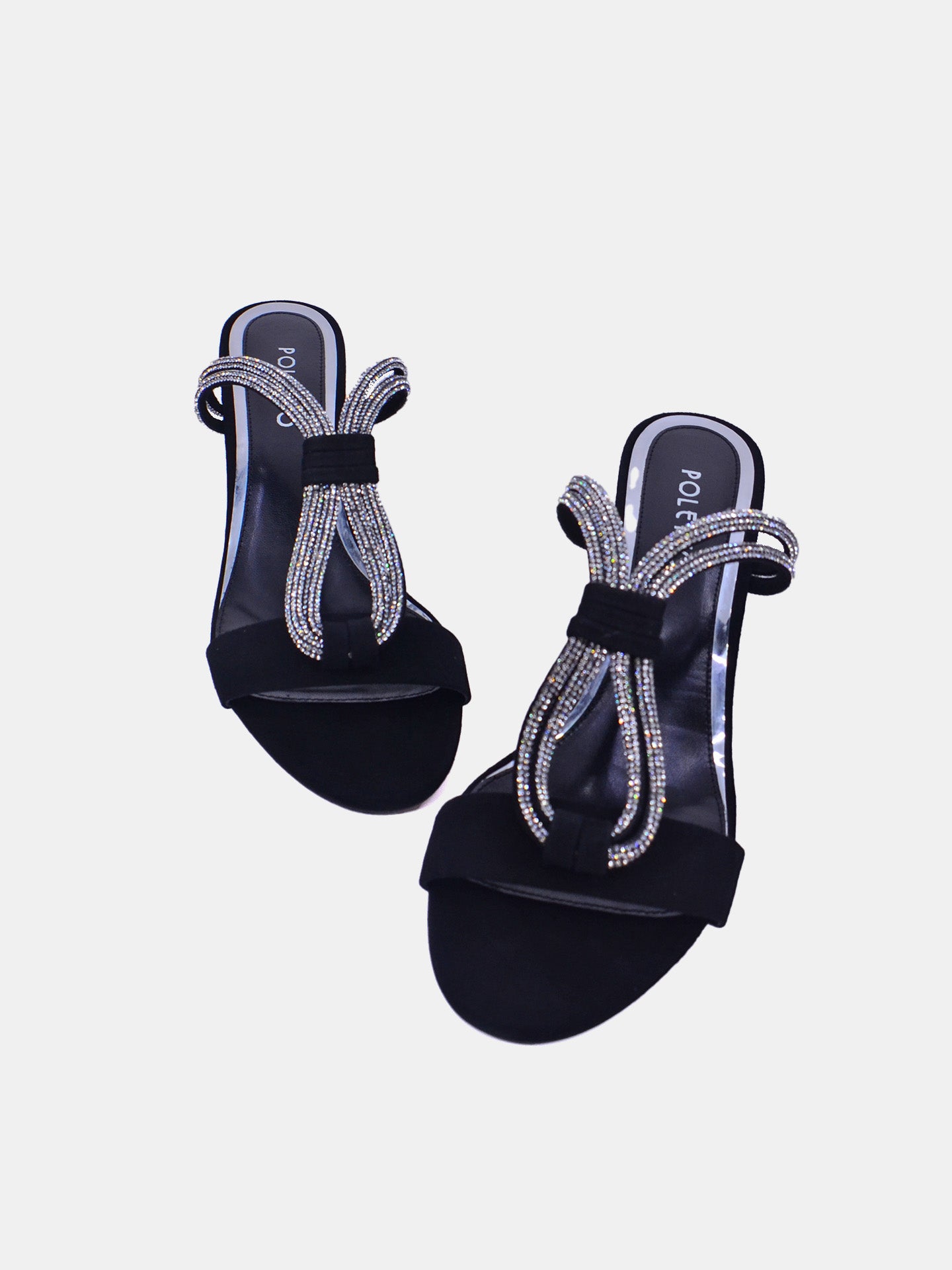 Poletto 169225 Women's Heeled Sandals #color_Black
