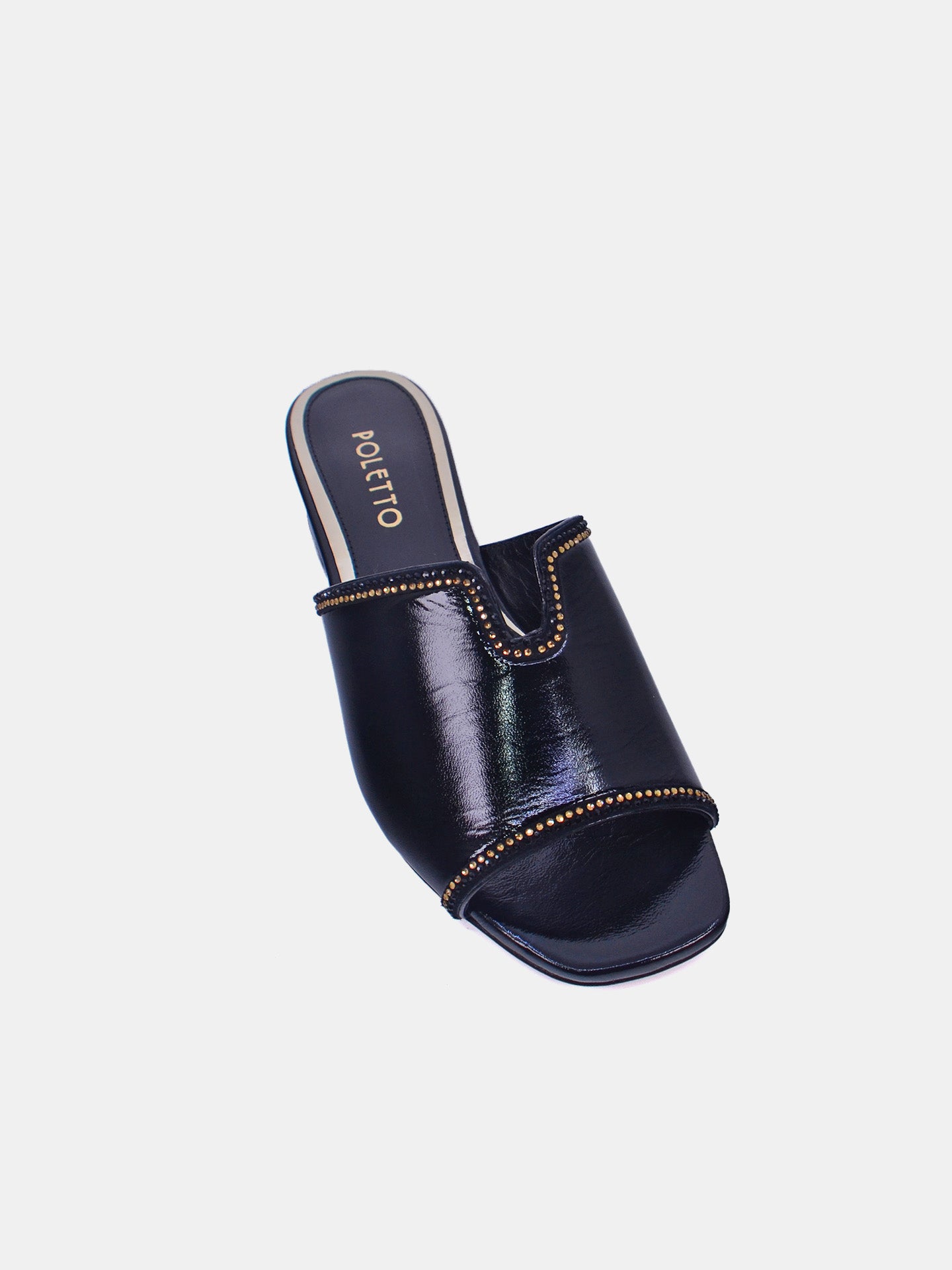 Poletto 54410 Women's Heeled Sandals #color_Black
