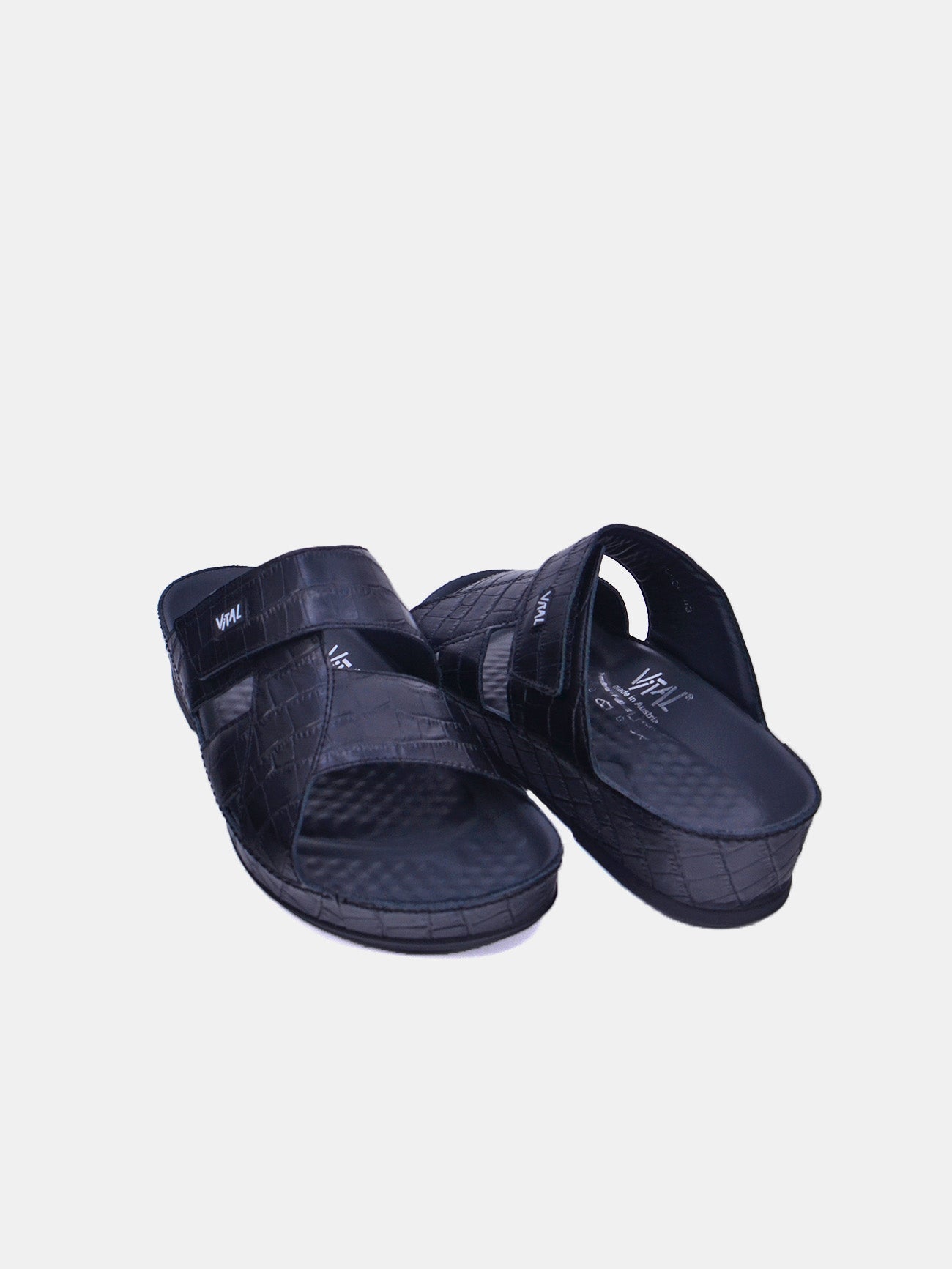 Vital 74004S Men's Slider Sandals #color_Black