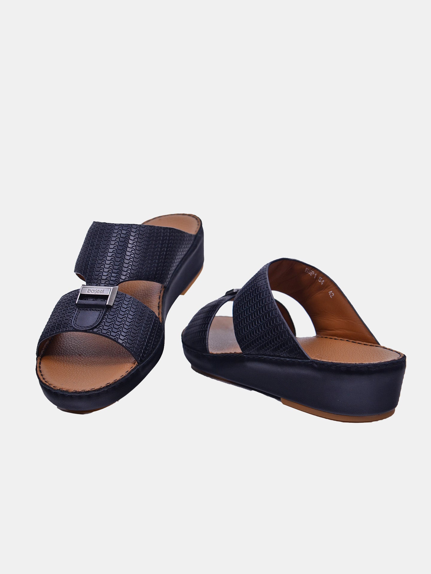 Barjeel Uno BSP1-54 Boys Arabic Sandals #color_Black