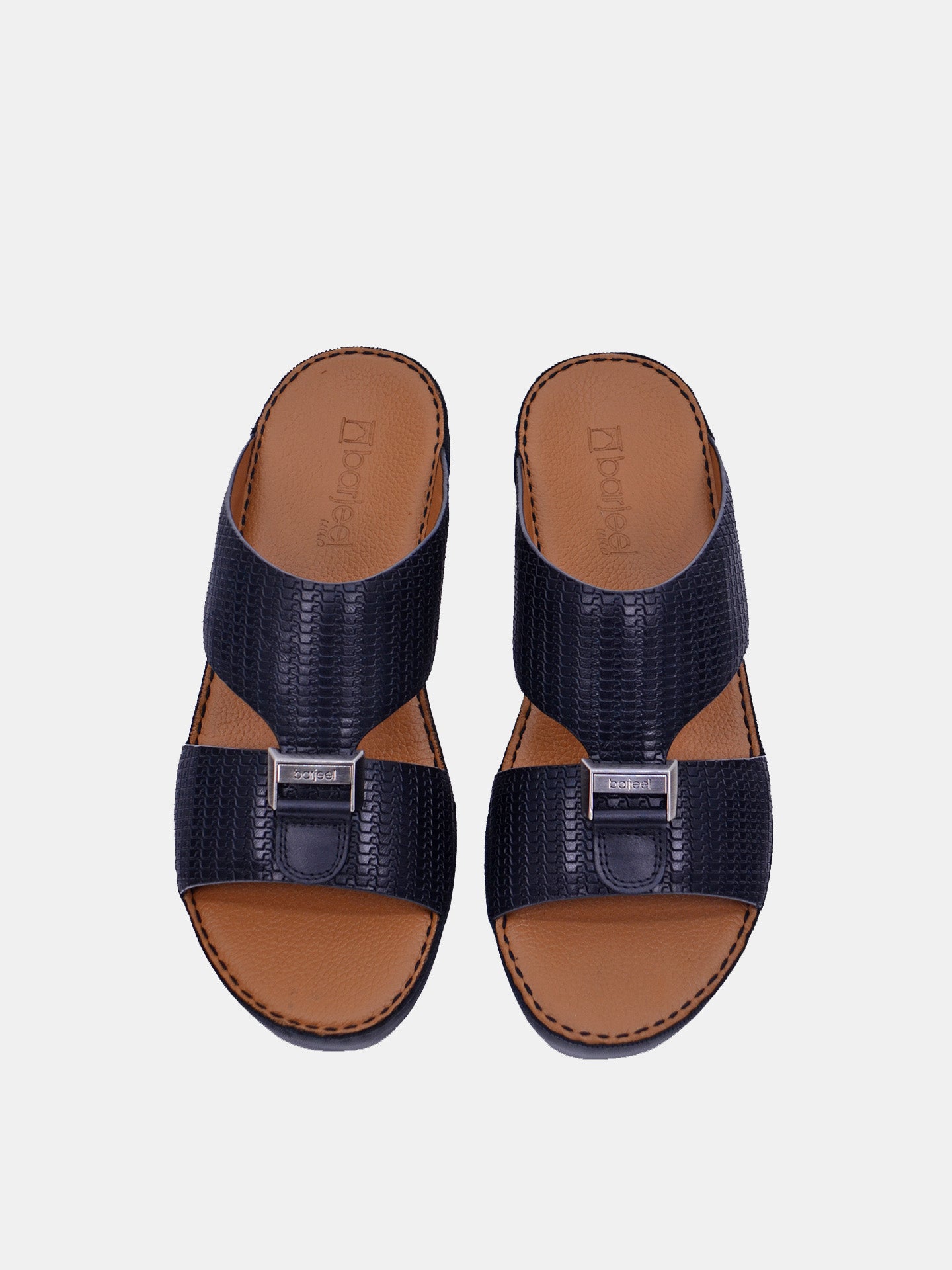 Barjeel Uno BSP1-54 Boys Arabic Sandals #color_Black