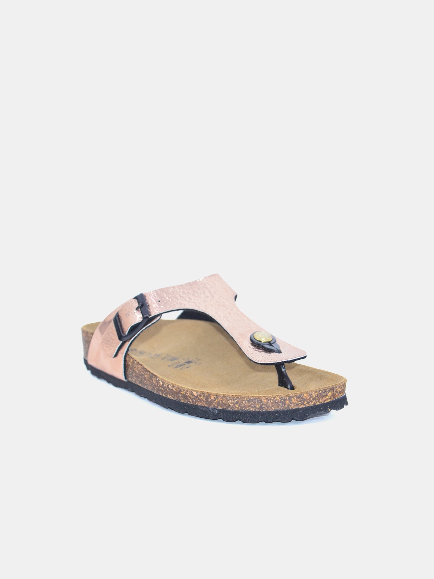 Biochic Women's Gizeh Laminated Upper Sandals #color_Gold