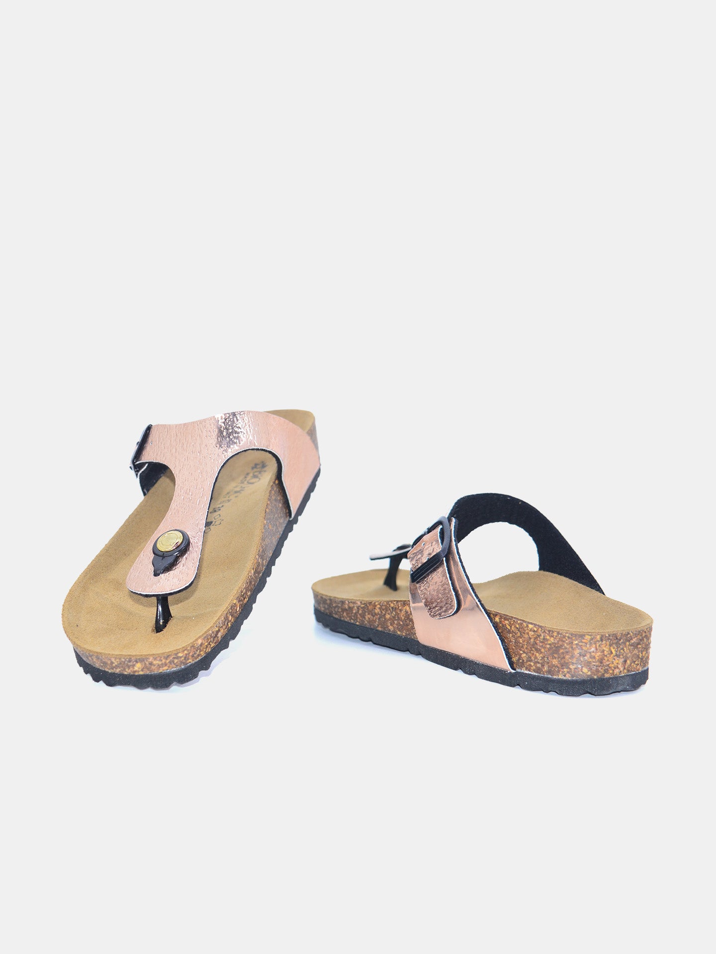 Biochic Women's Gizeh Laminated Upper Sandals #color_Gold