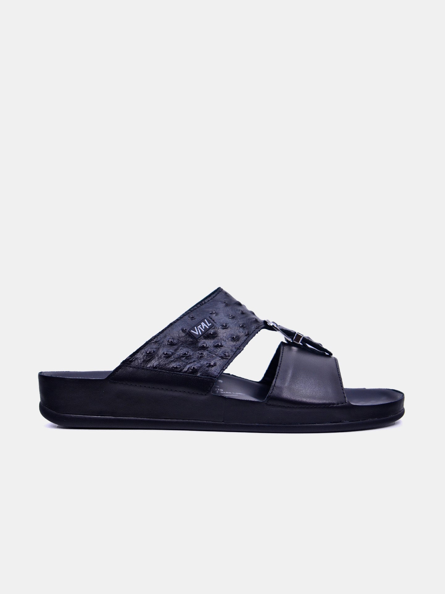 Vital 09111S Men's Slider Sandals #color_Black